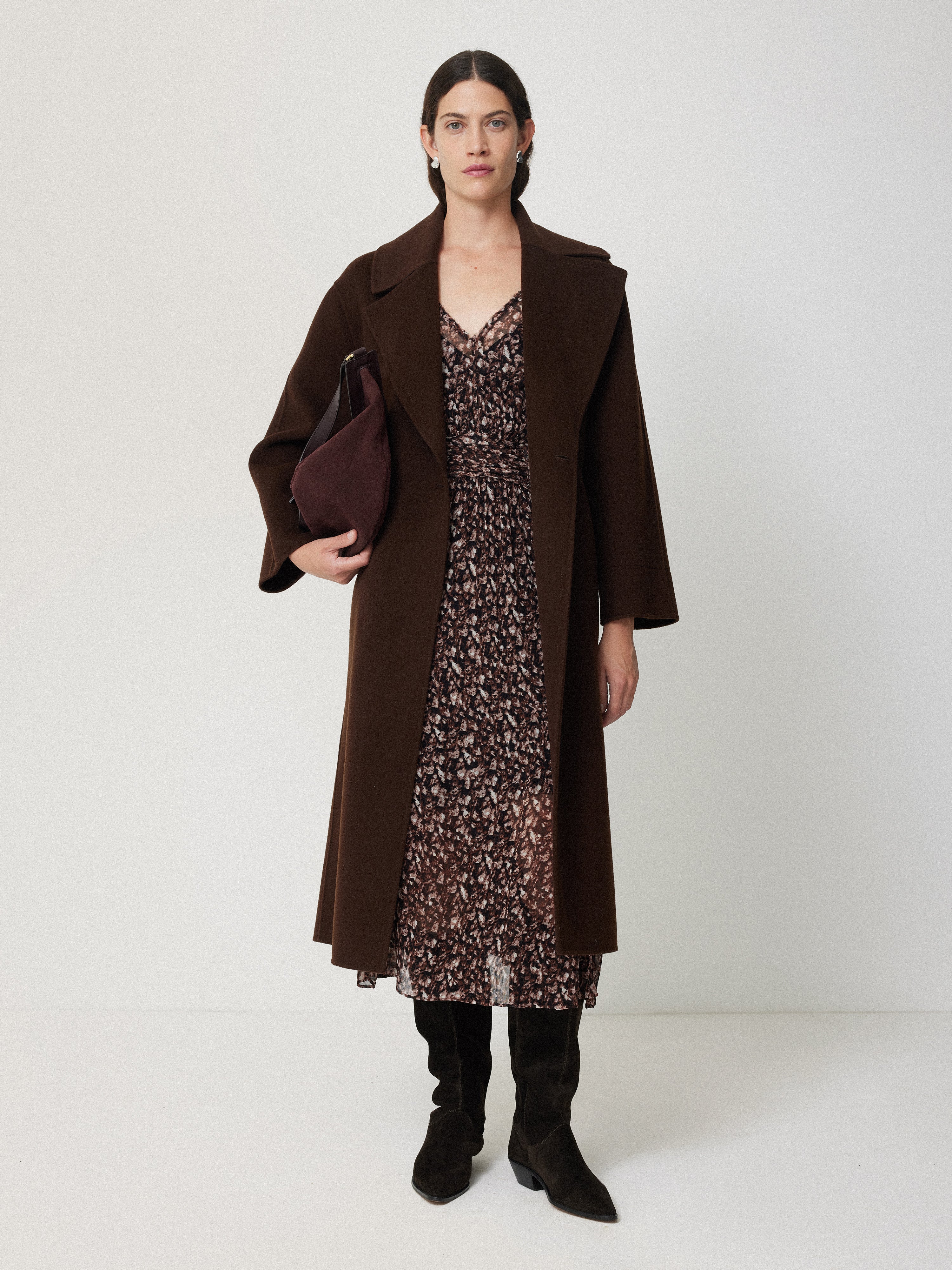 Abstract Leopard Midi Dress | Brown - Image 6