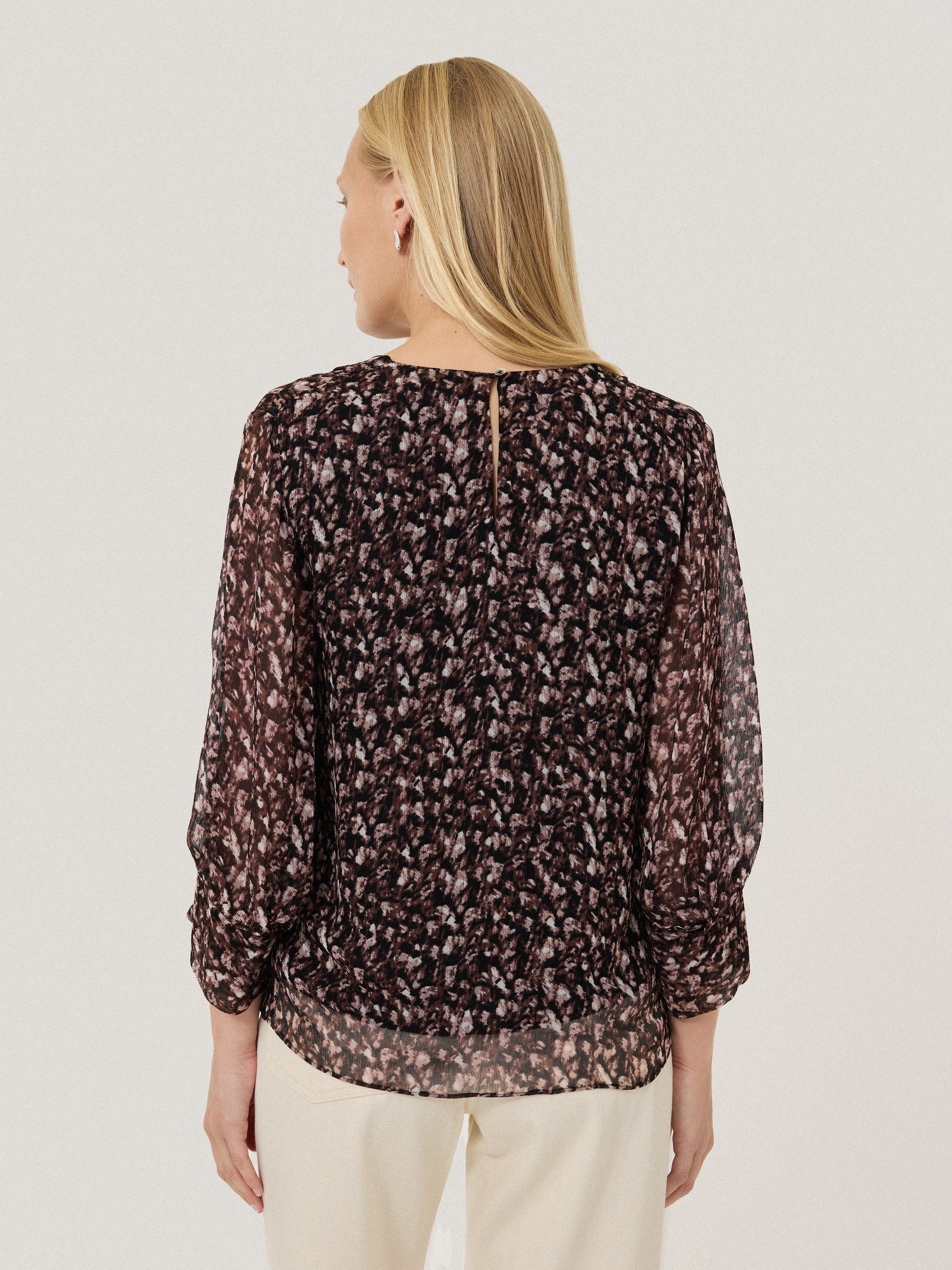 Abstract Leopard Top | Brown - Image 4