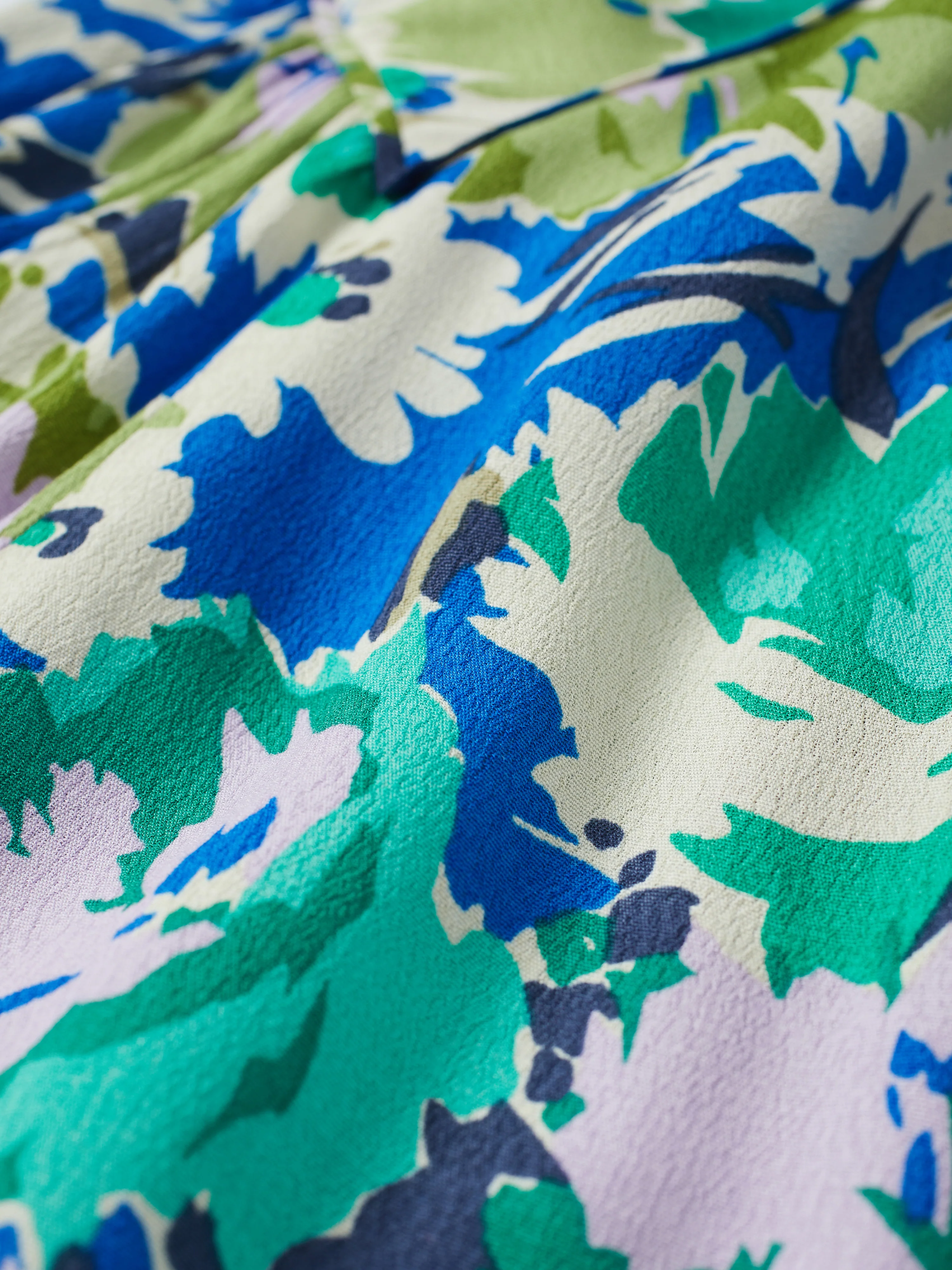 Abstract Meadow Midi Tea Dress | Green - Image 6