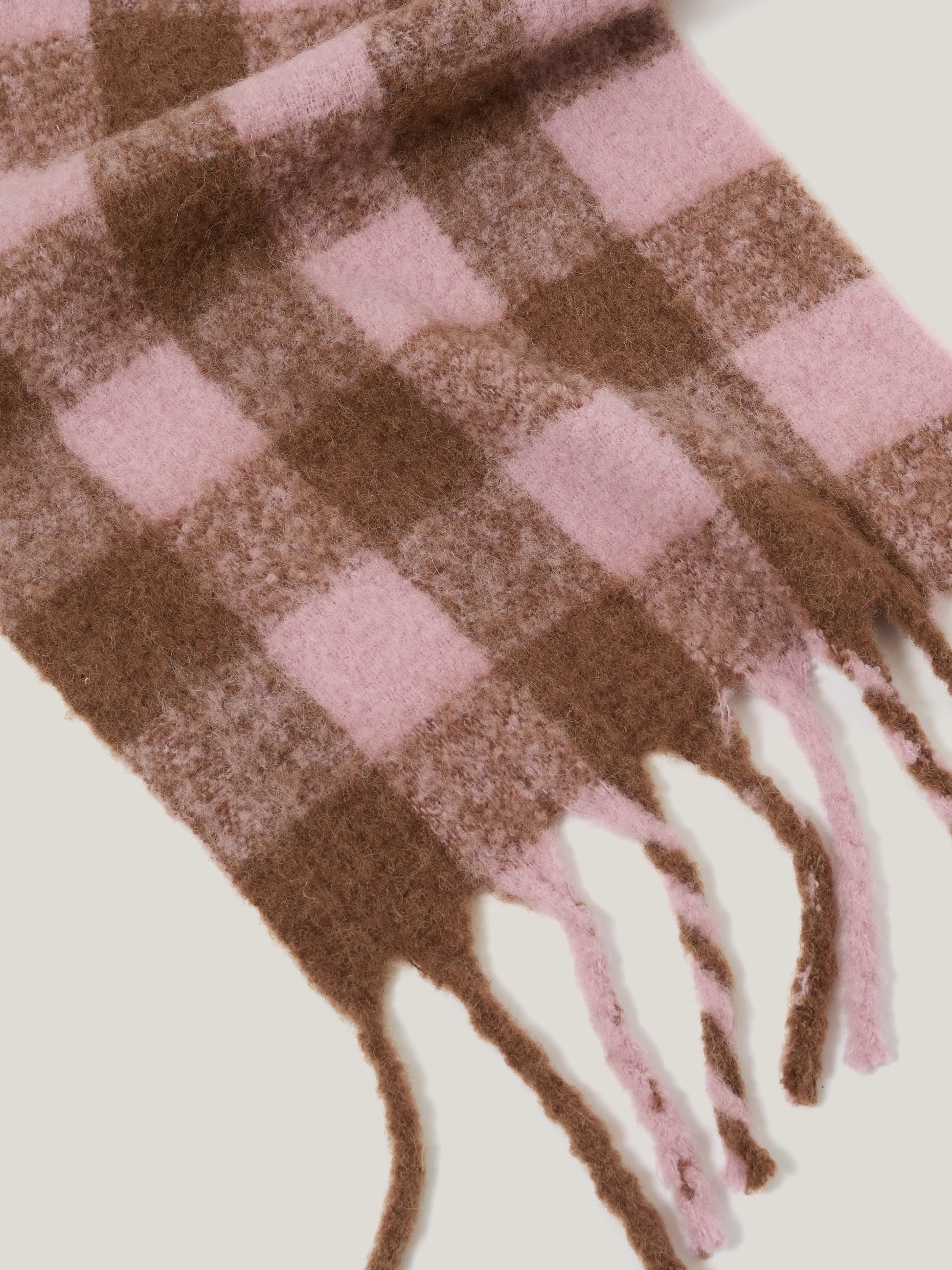 Alpaca Blend Check Scarf | Multi - Image 6