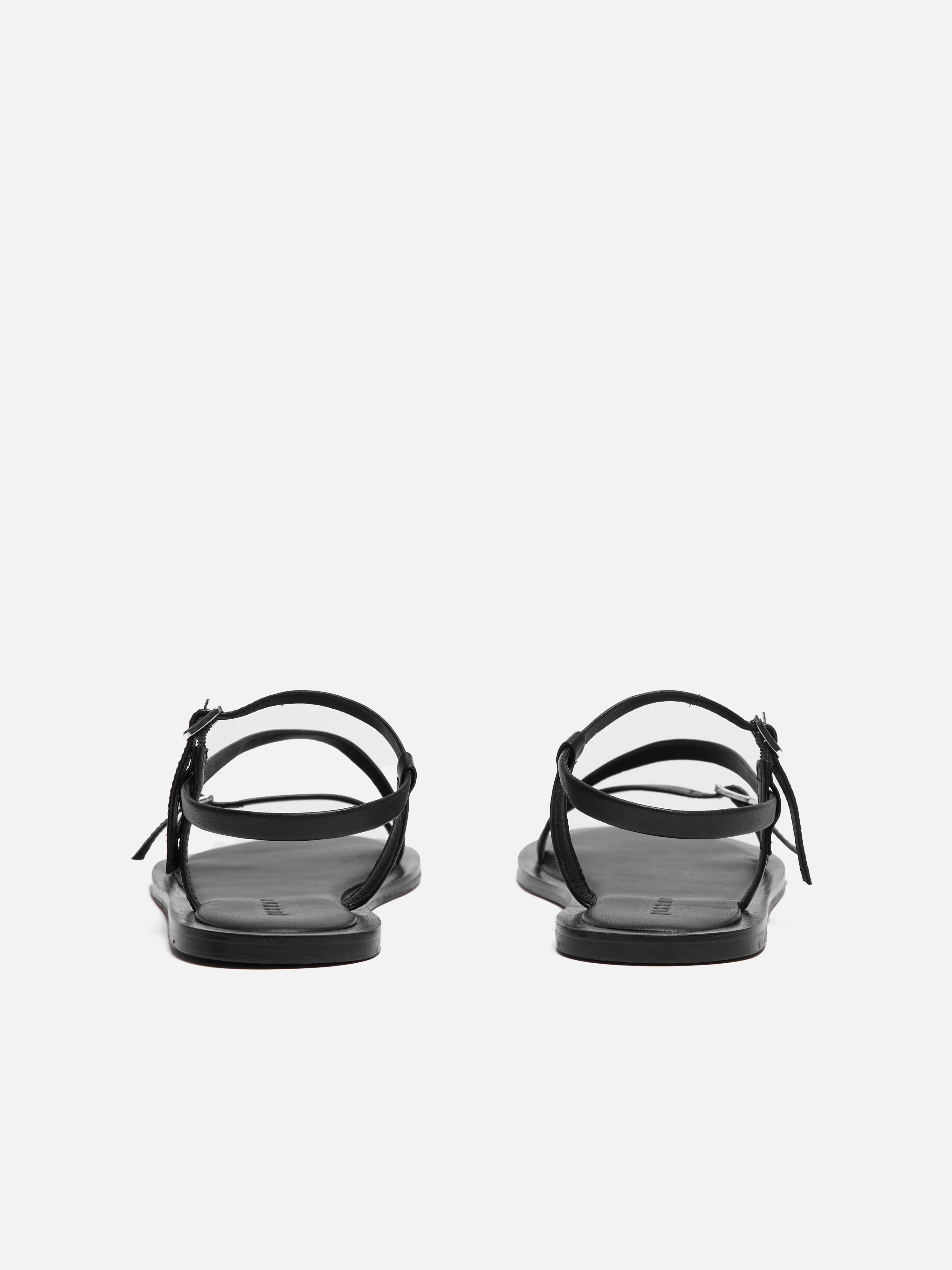 Asymmetrical Strappy Sandal | Black - Image 5