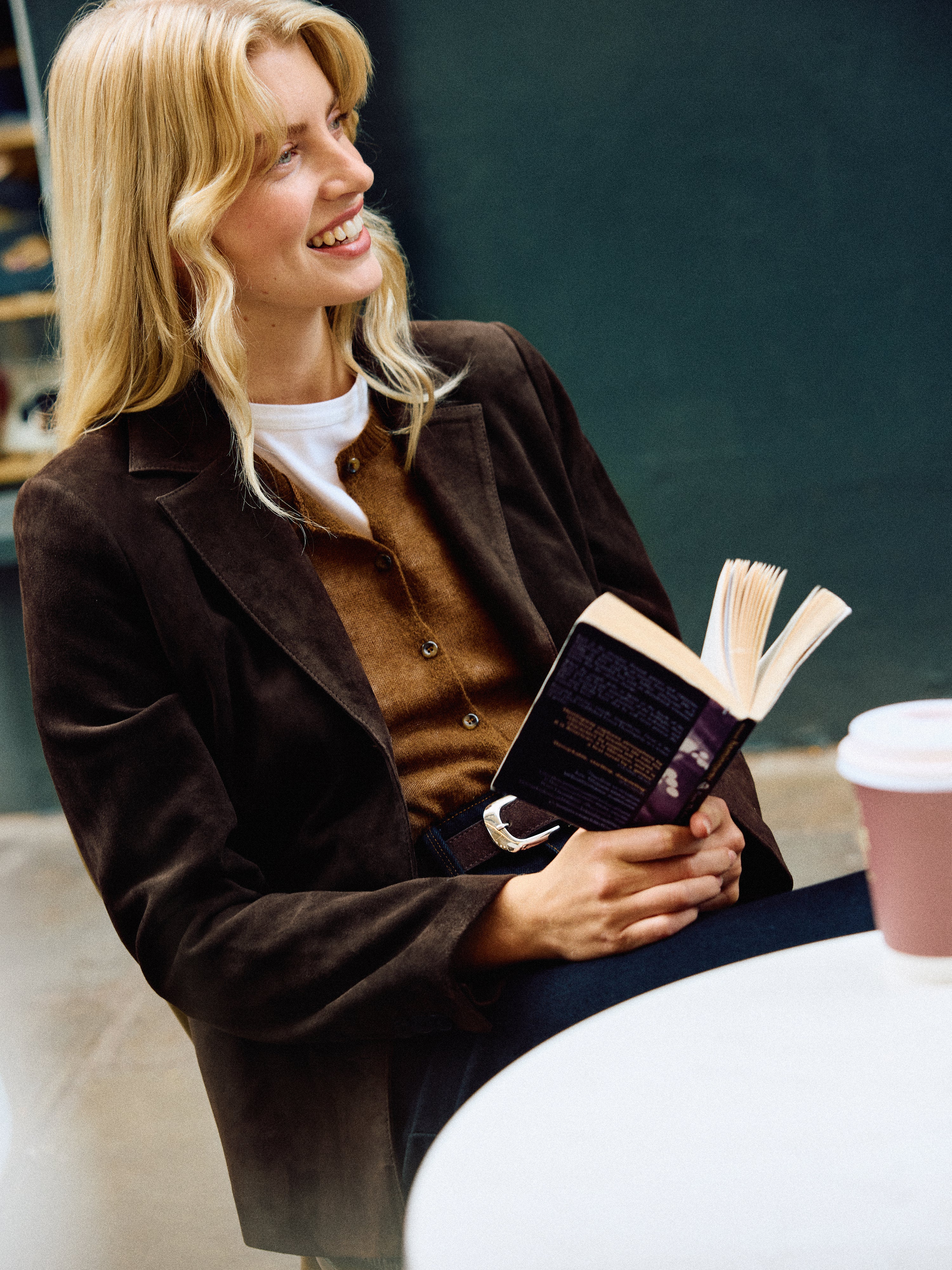 Austen Suede Blazer | Brown - Image 3
