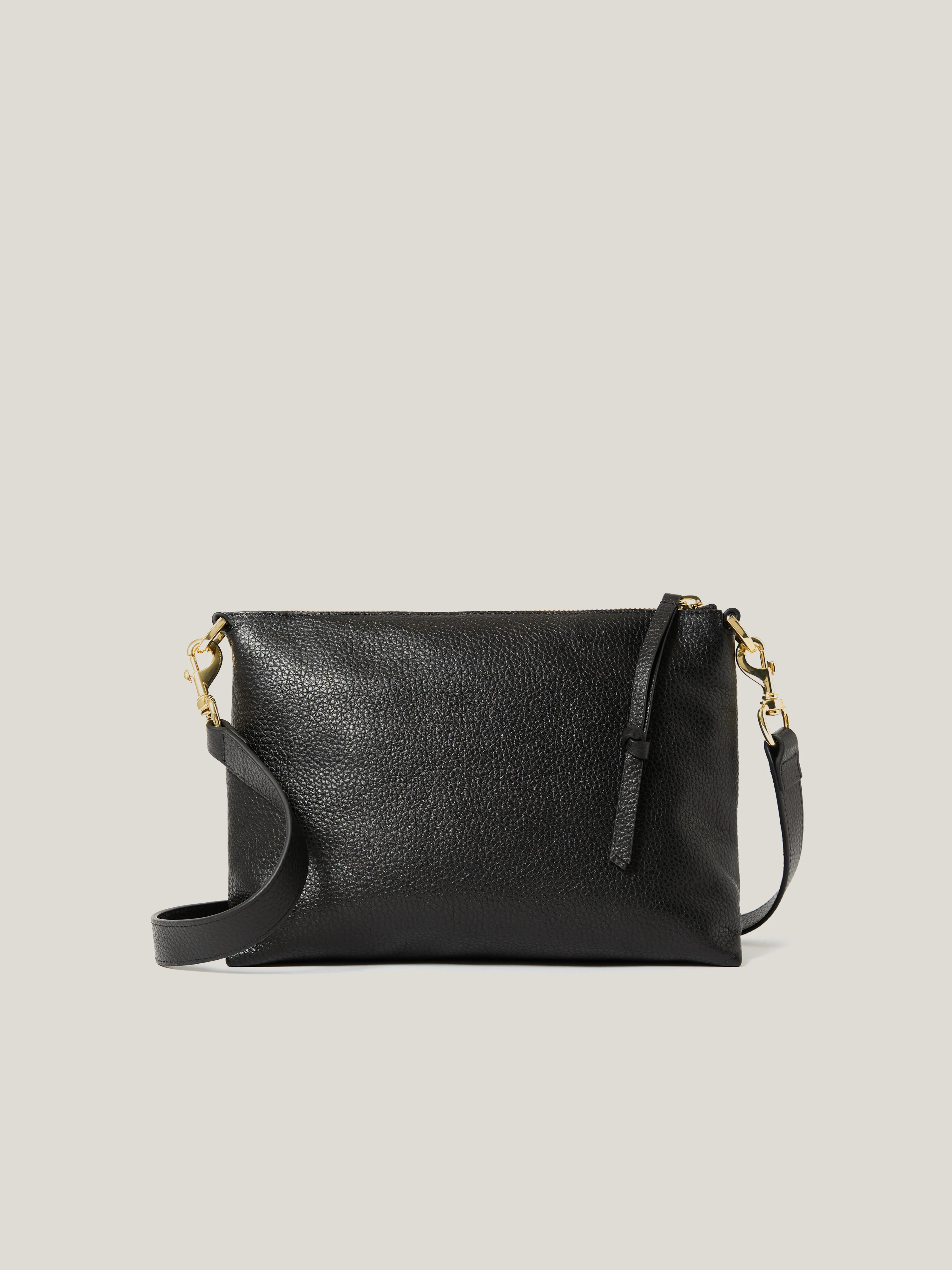 Ava Pebble Leather Crossbody | Black - Image 7