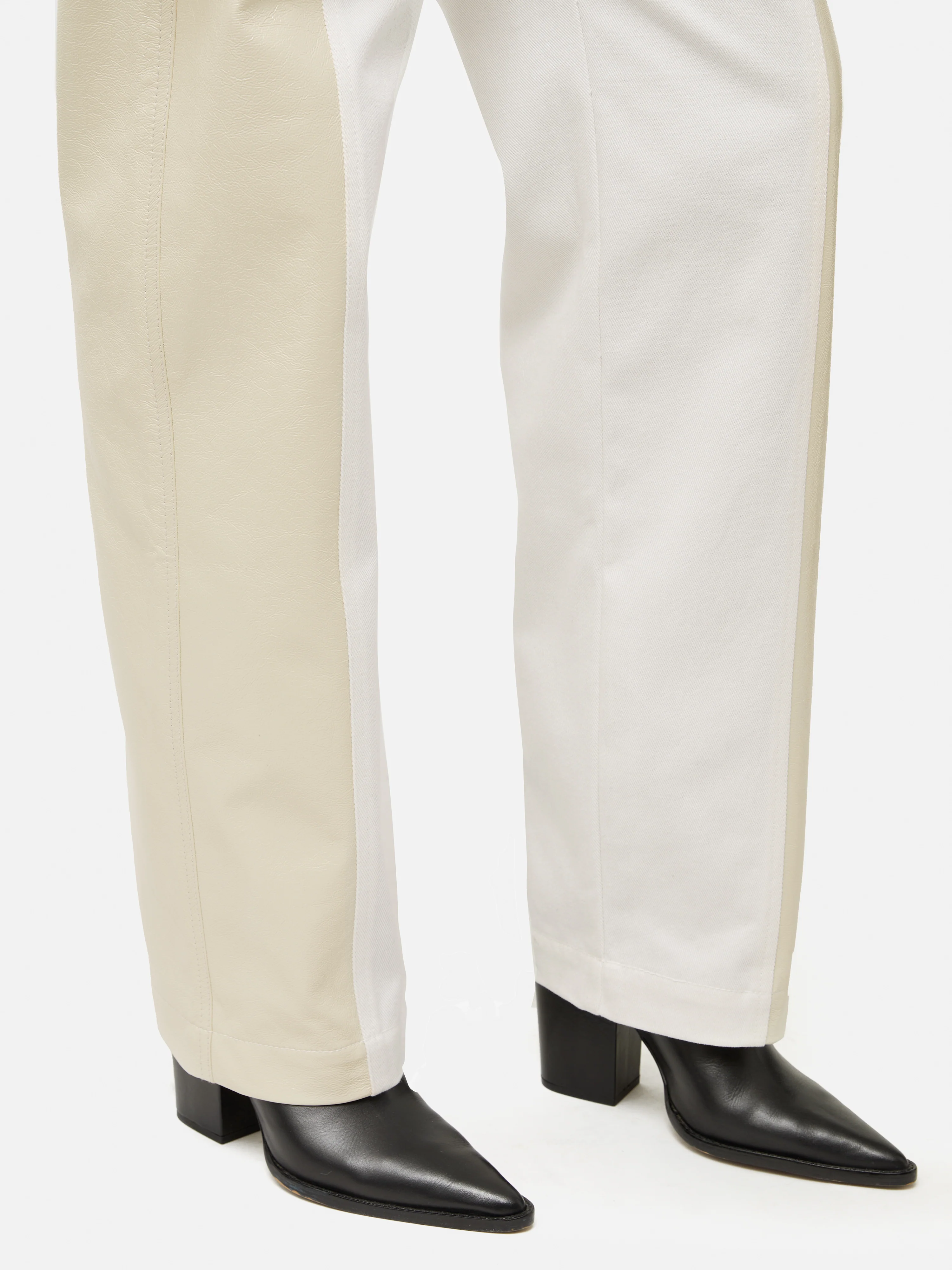 Beck Patent Panelled Jean | Cream - Image 5