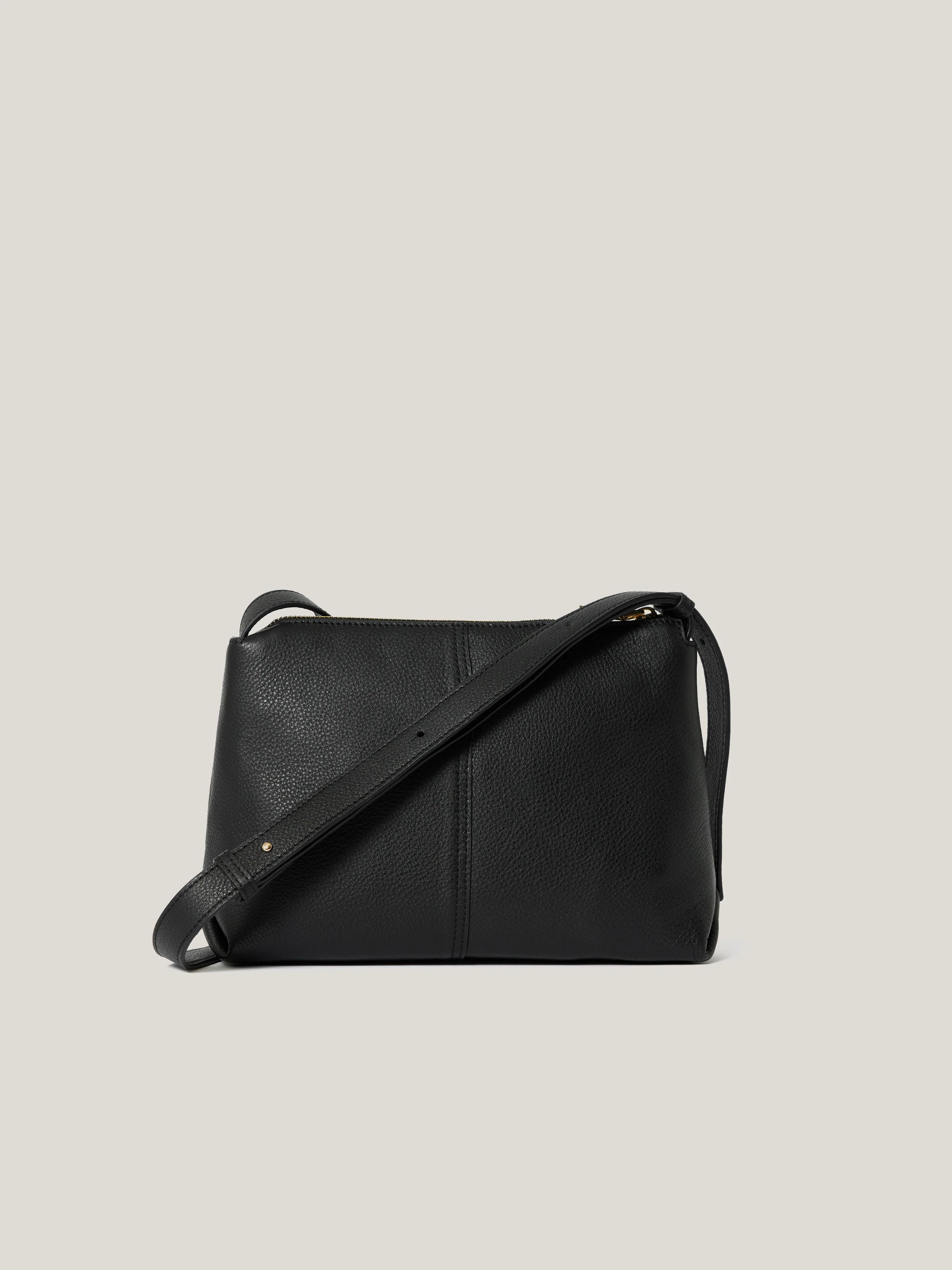 Bella Leather Cross Body Bag | Black - Image 8