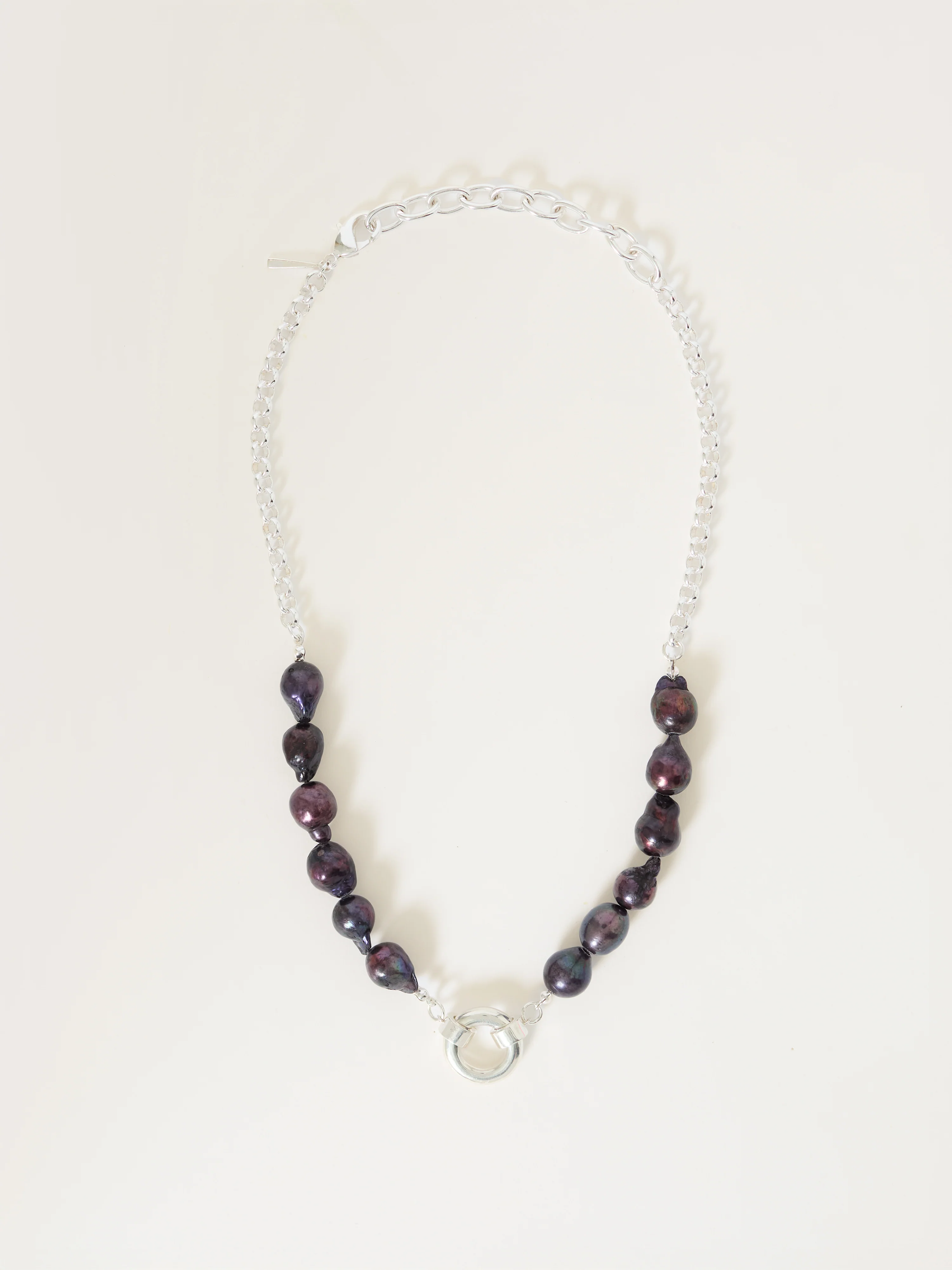 Black Pearl Necklace | Silver - Image 2