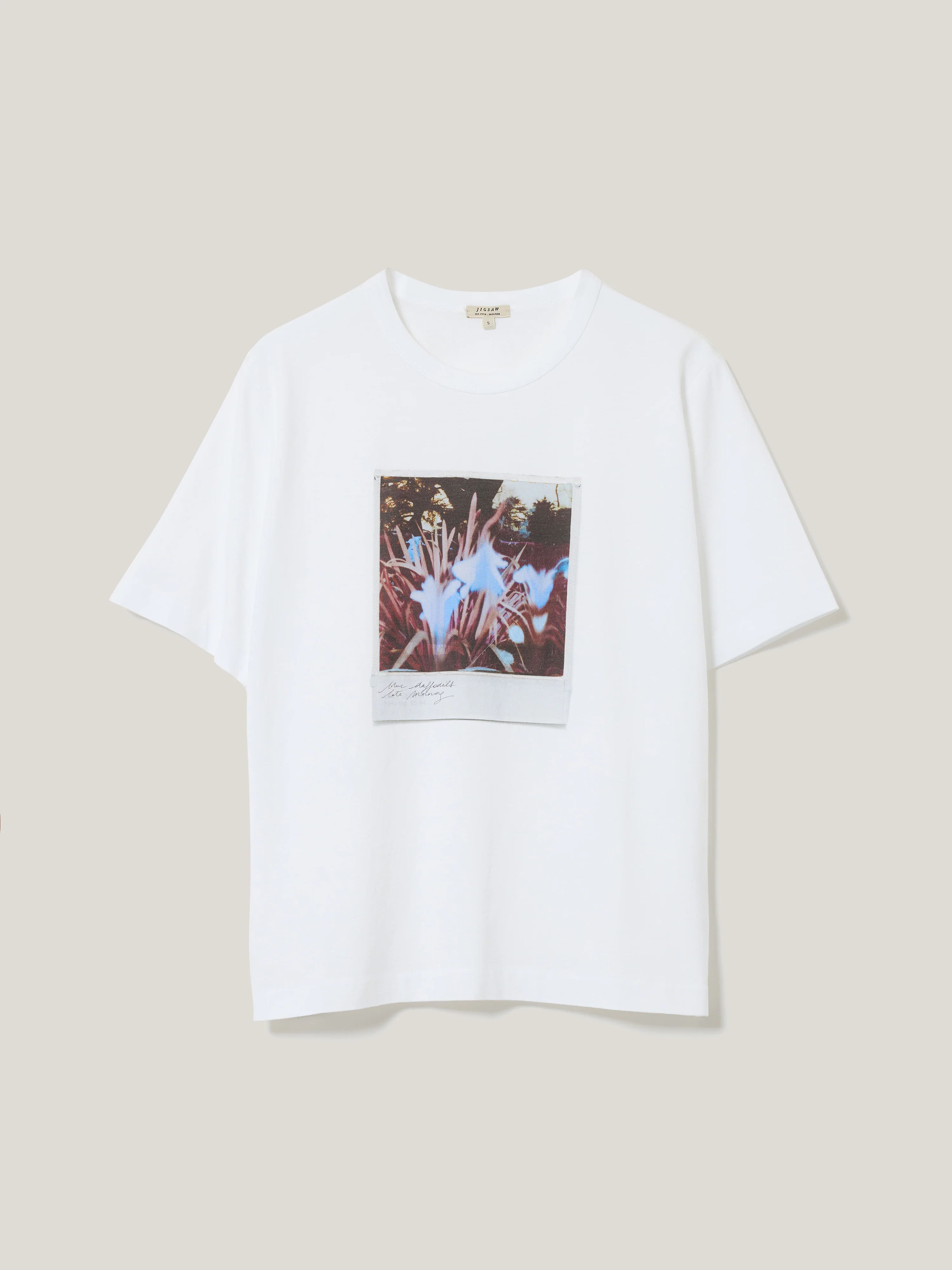 Blue Daffodils T-shirt | White - Image 5