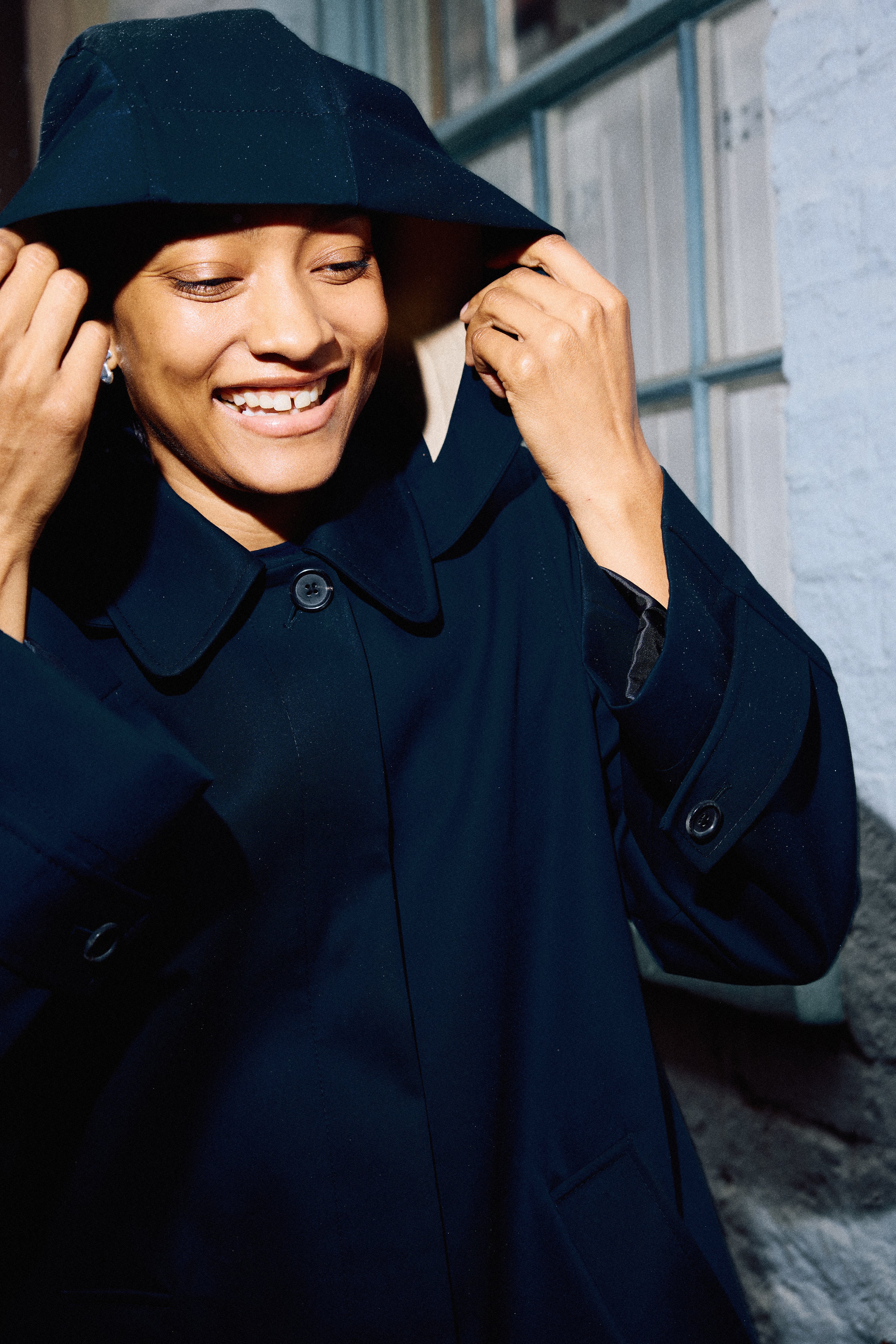 British Millerain Cotton Rain Mac | Navy - Image 2
