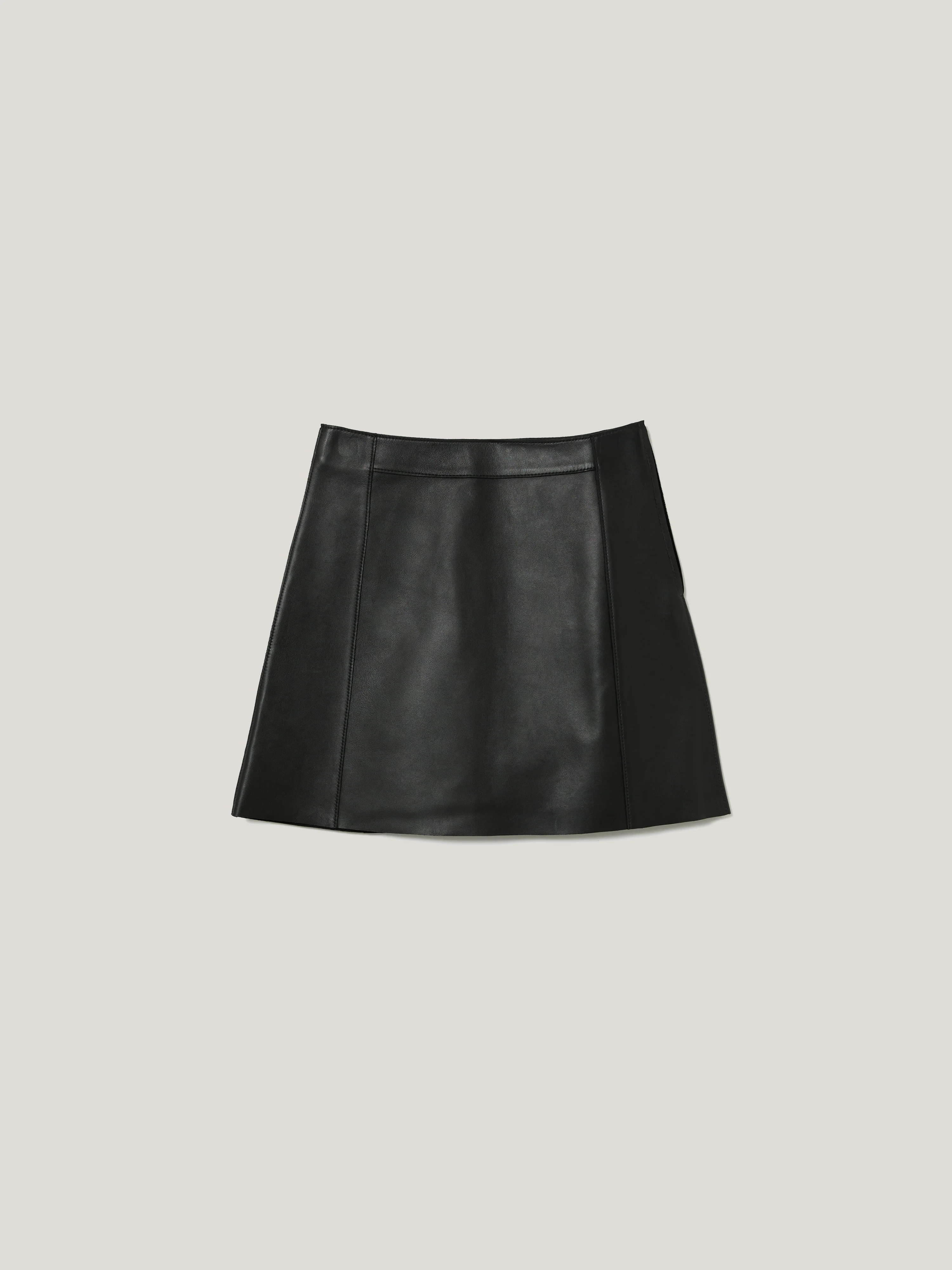 Bonded Leather Mini Skirt | Black - Image 5