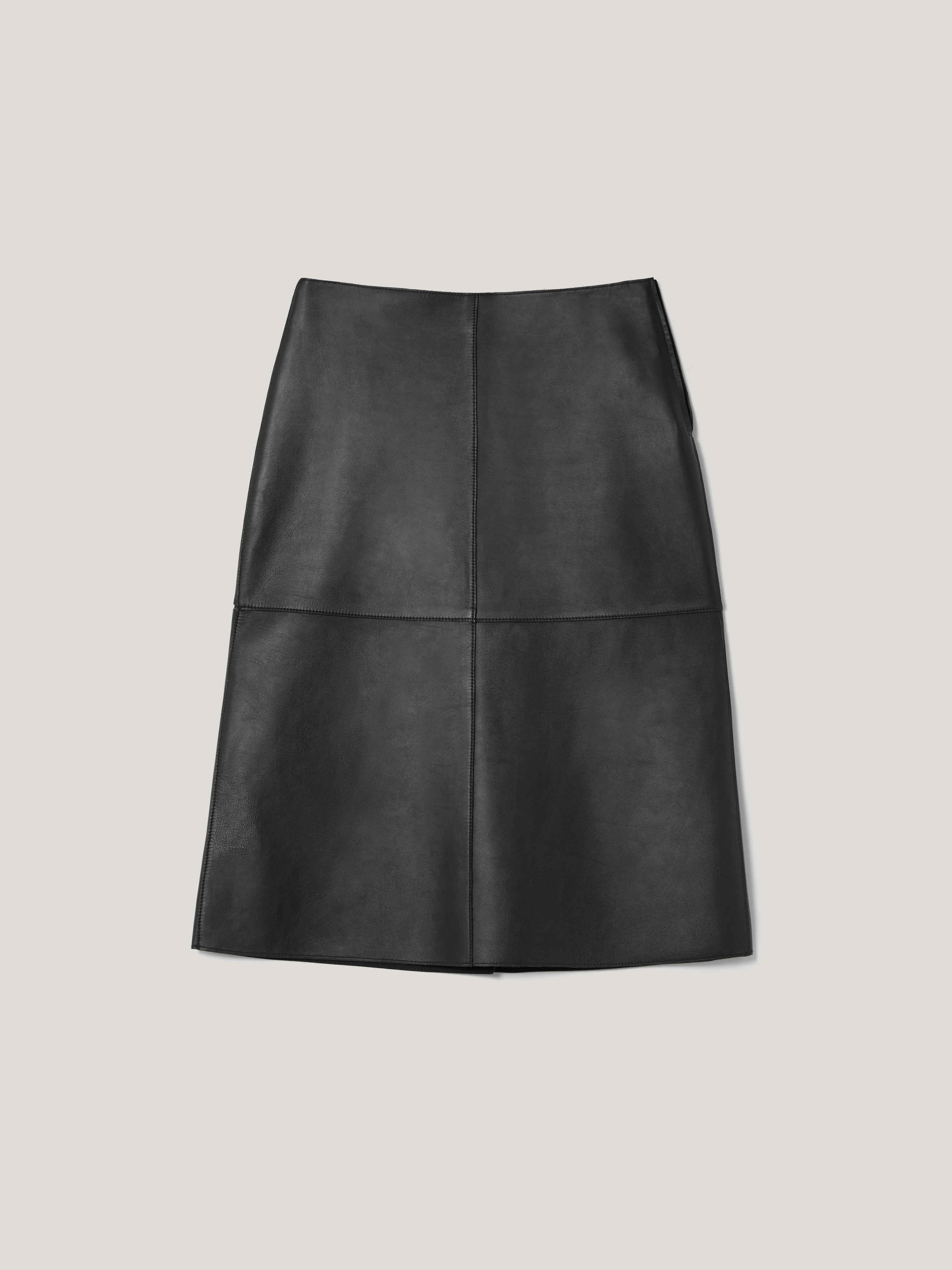 Bonded Leather Skirt | Black - Image 7