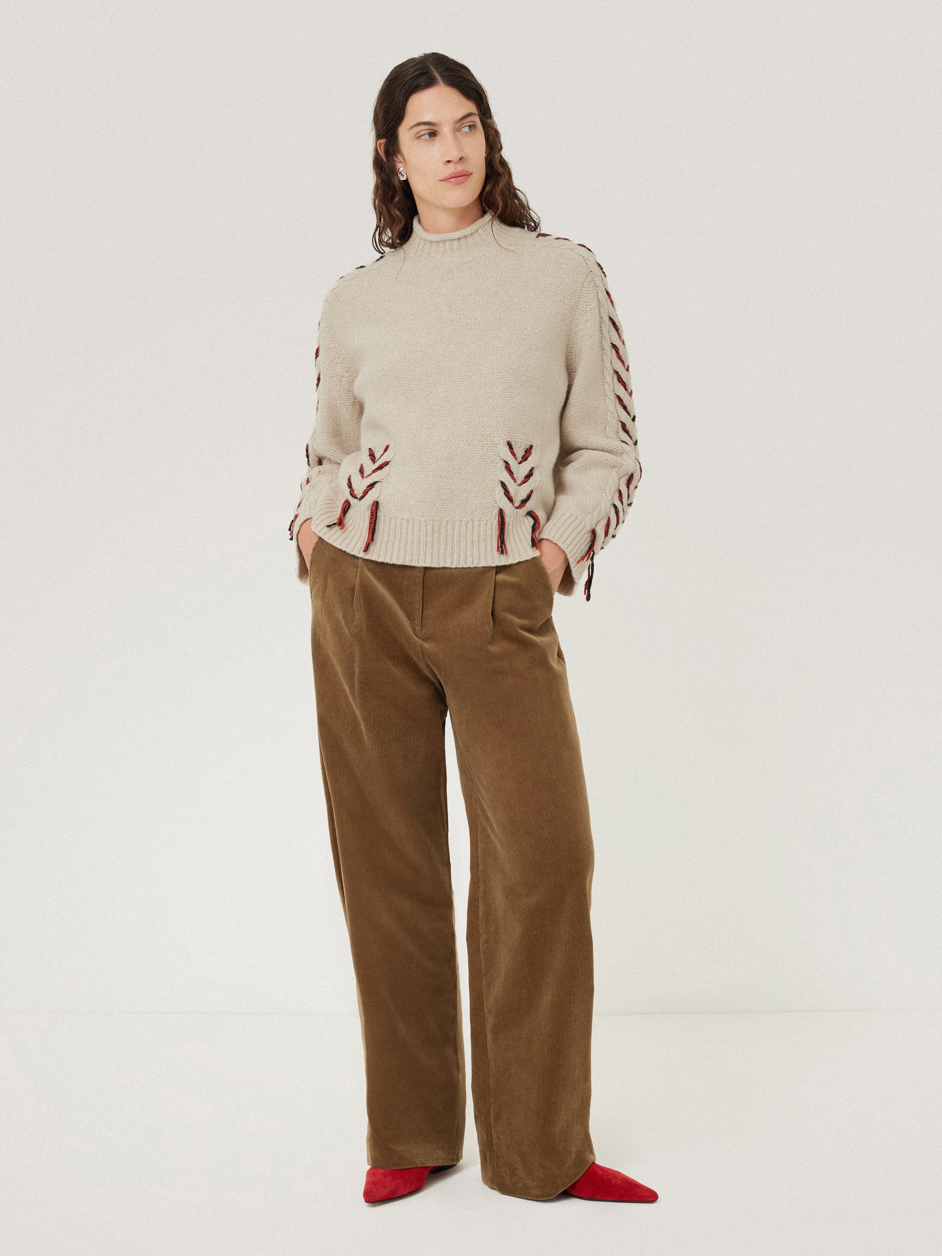 Braided Cable Jumper | Cream - Image 3