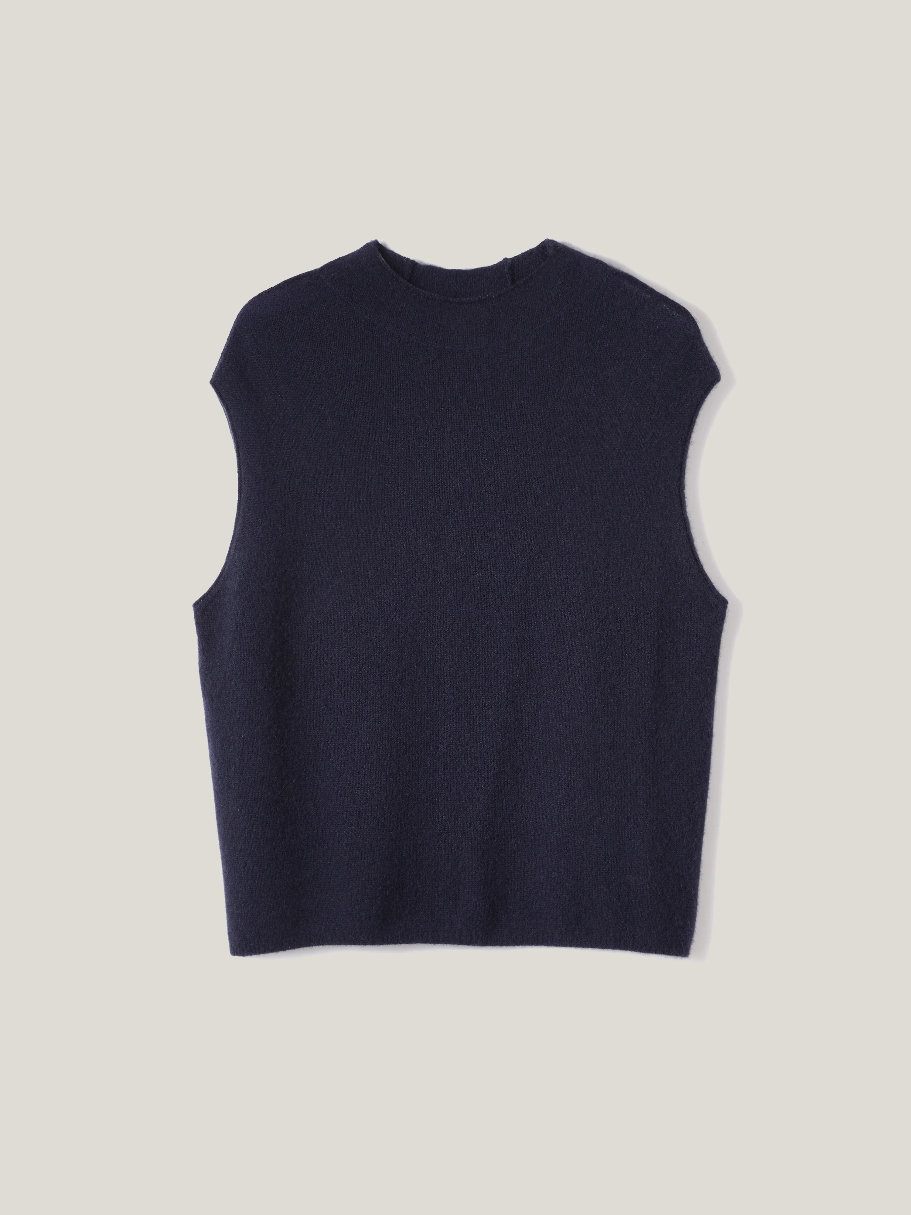 Cloud Cashmere Cap Sleeve Top | Navy - Image 8