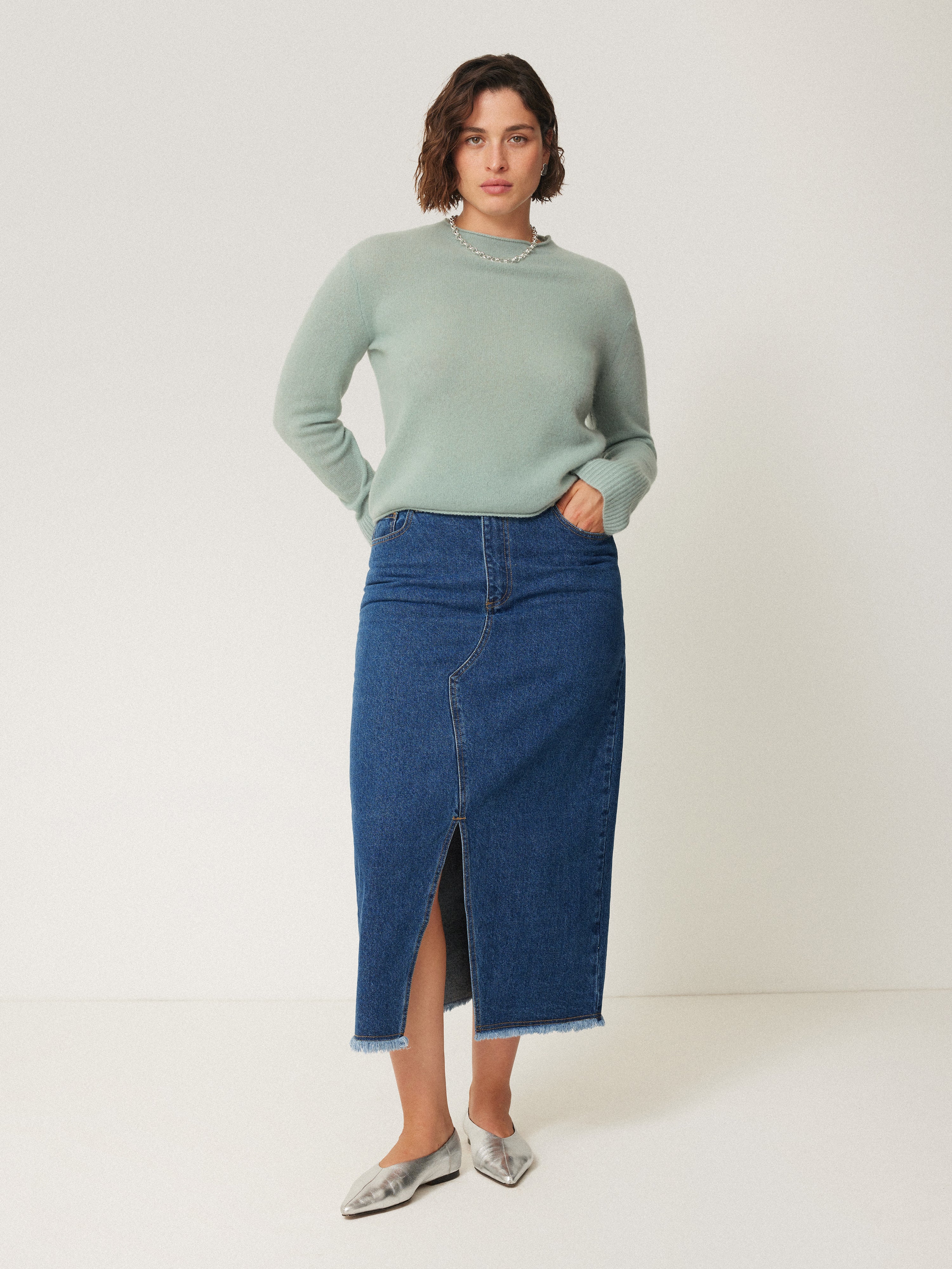 Cloud Cashmere Eldon Jumper | Blue Haze - Image 3
