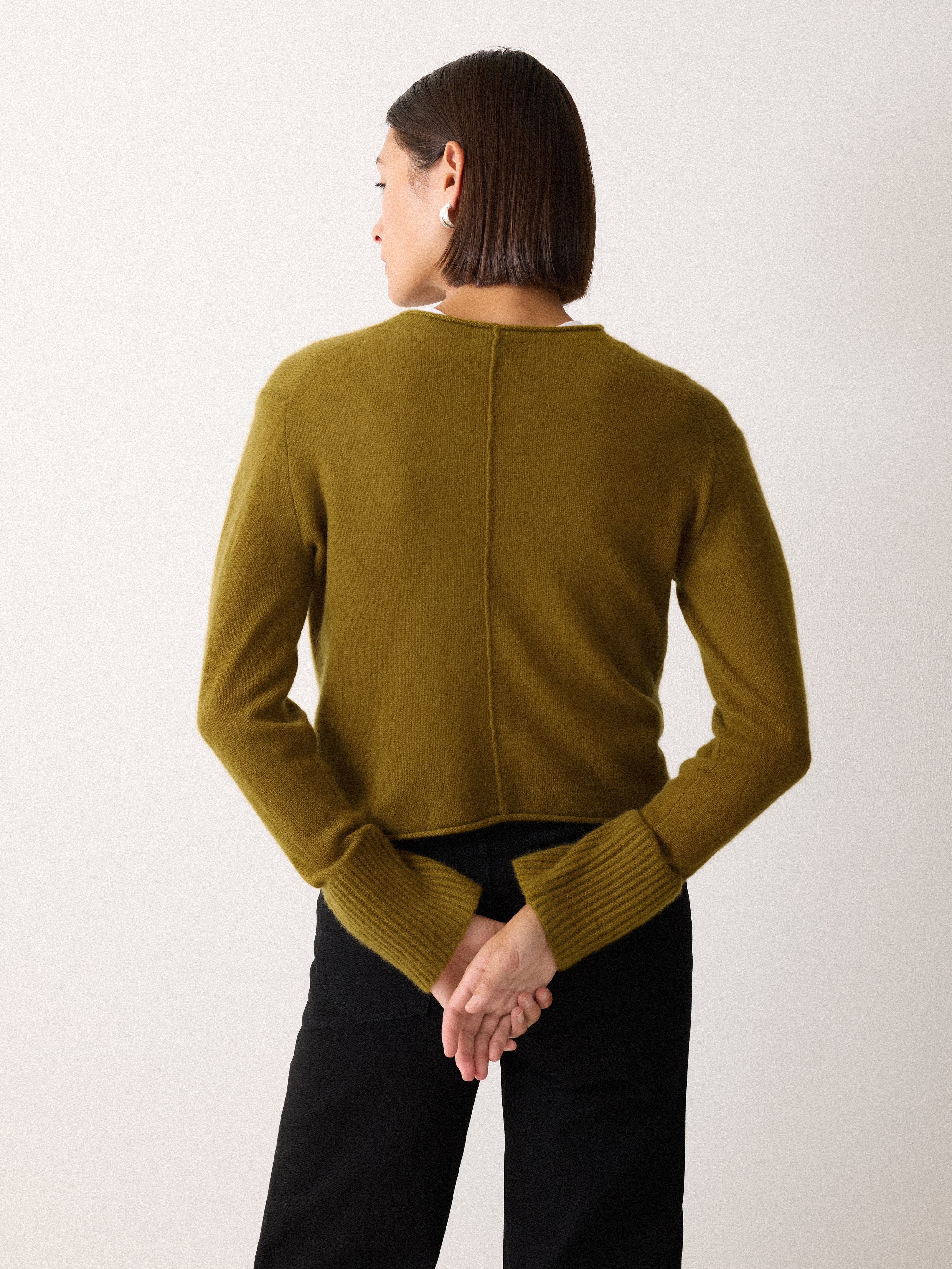 Cloud Cashmere Eldon Jumper | Haz | Hazel Green - Image 4
