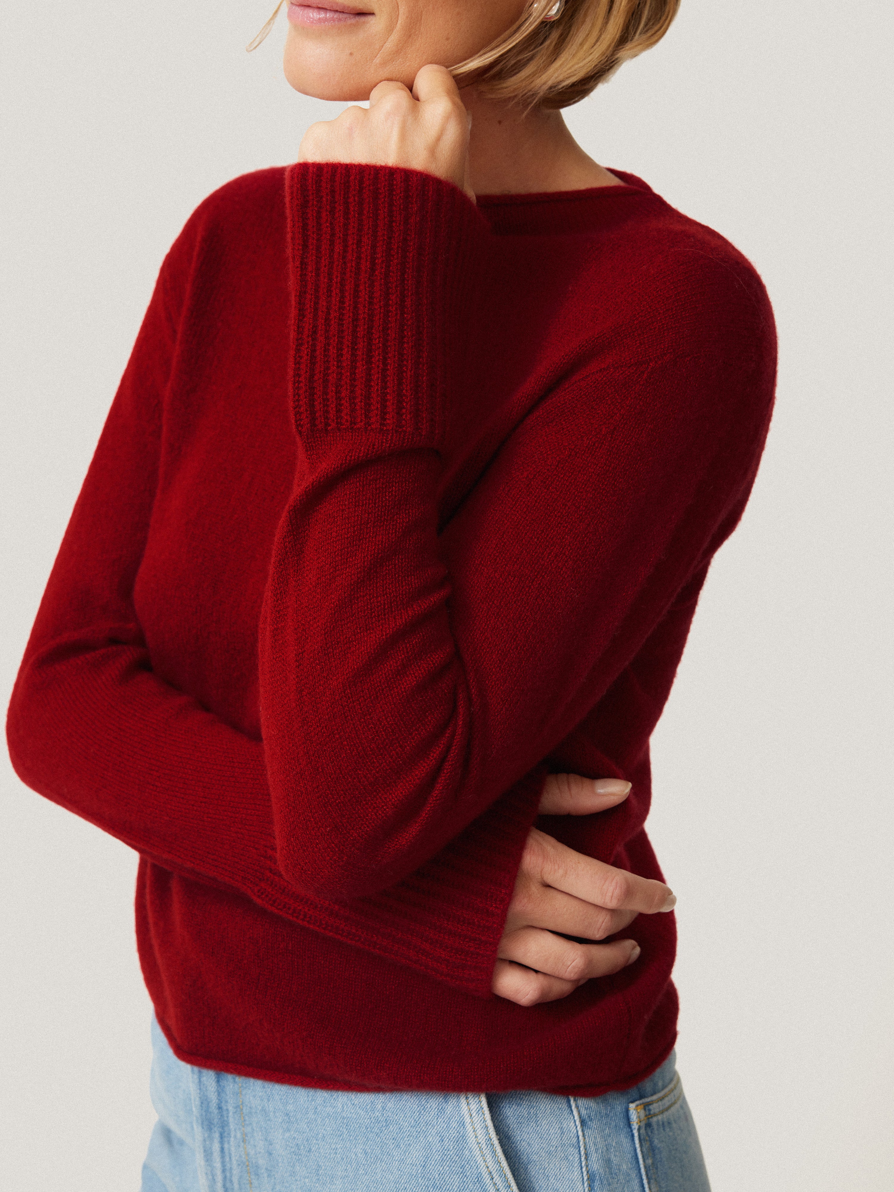 Cloud Cashmere Eldon Jumper | Red - Image 4