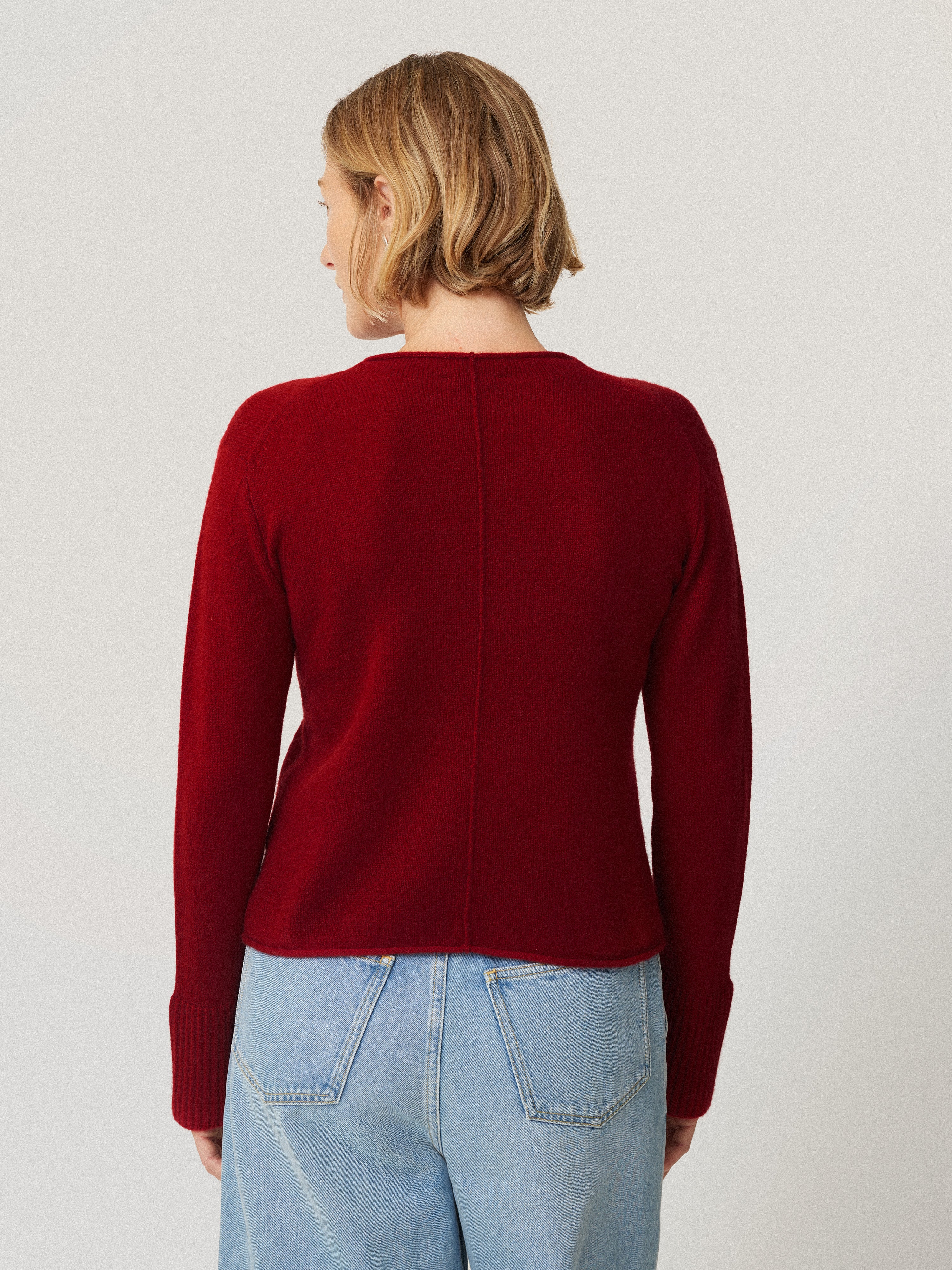 Cloud Cashmere Eldon Jumper | Red - Image 5