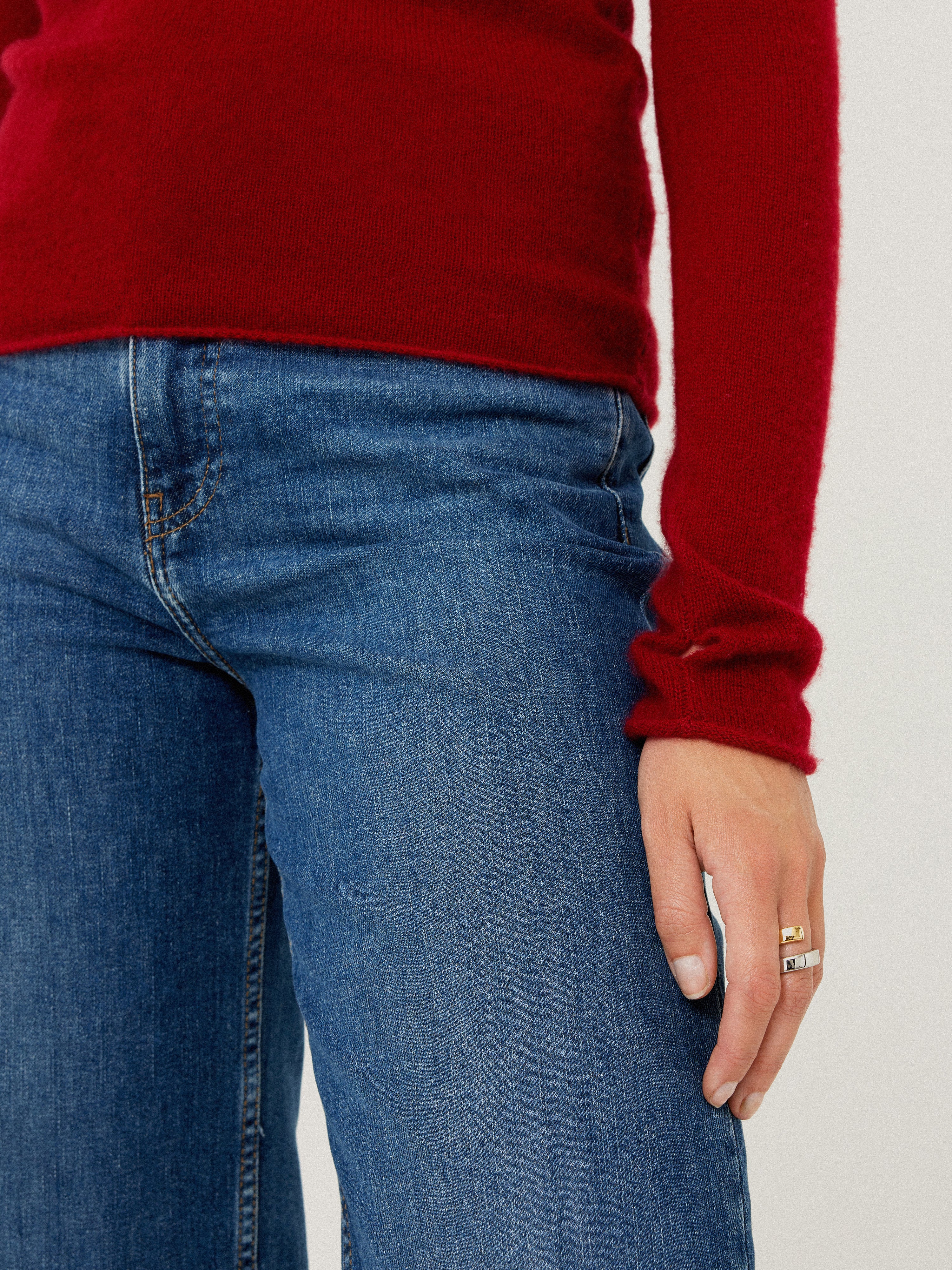 Cloud Cashmere Polo Jumper | Red - Image 4