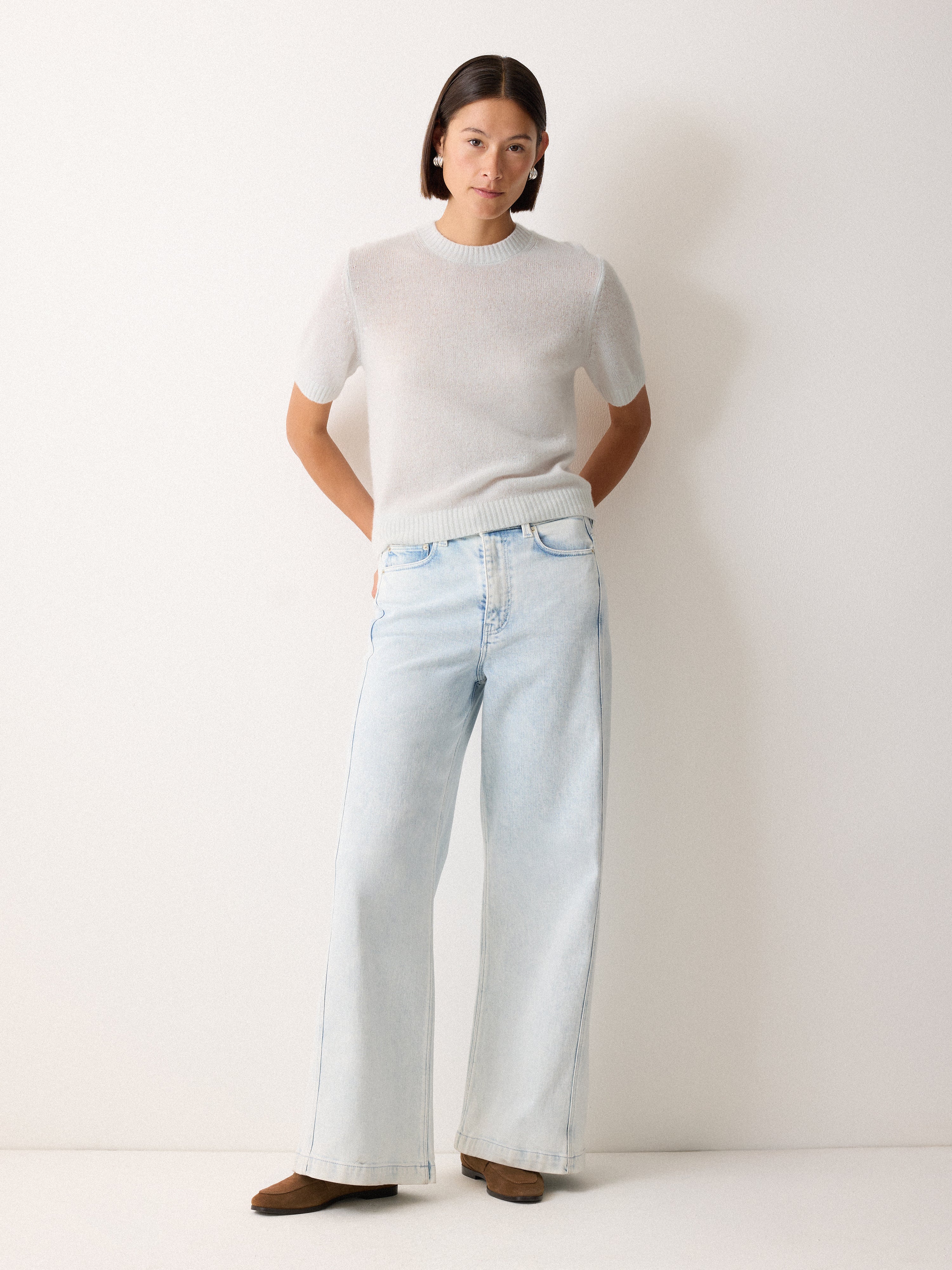 Cloud Cashmere T-shirt | Grey