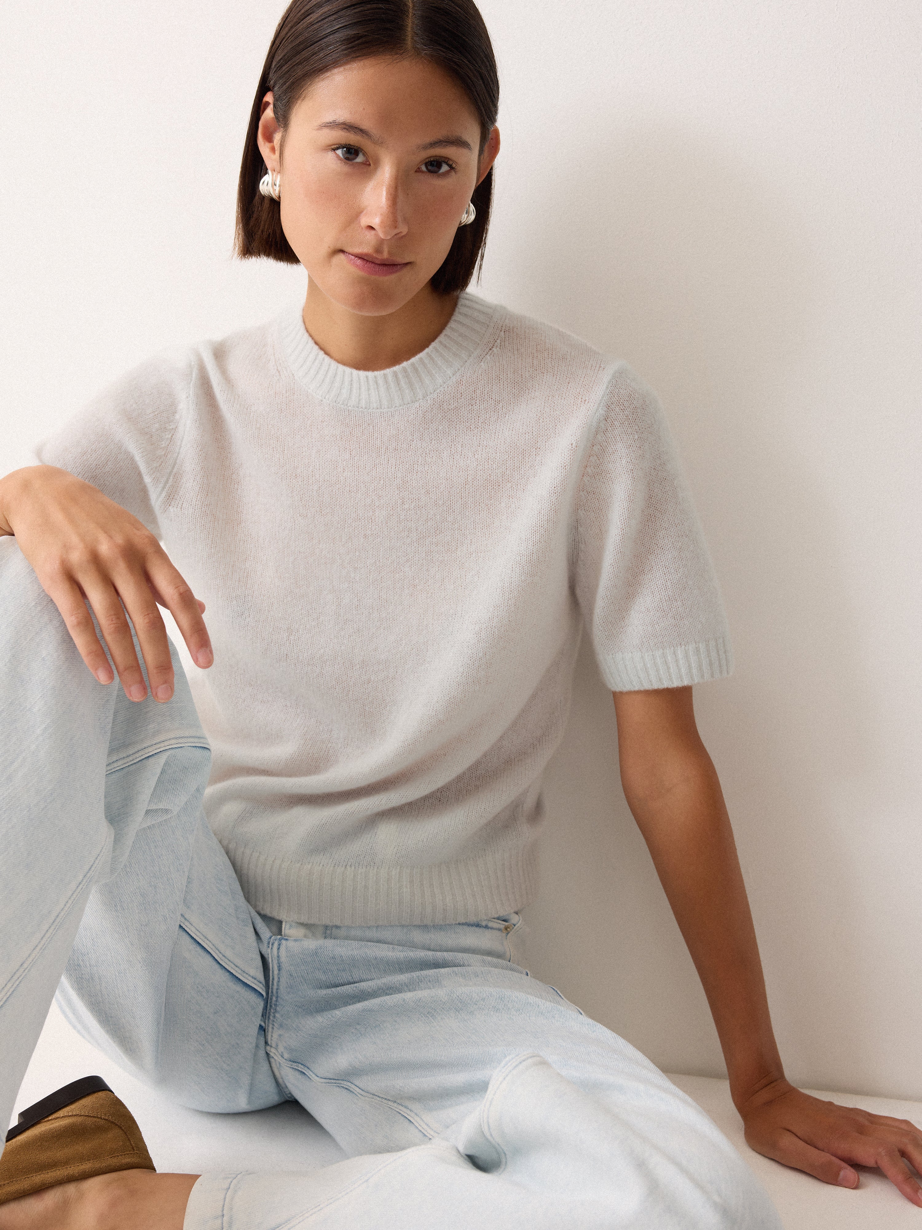 Cloud Cashmere T-shirt | Grey - Image 2
