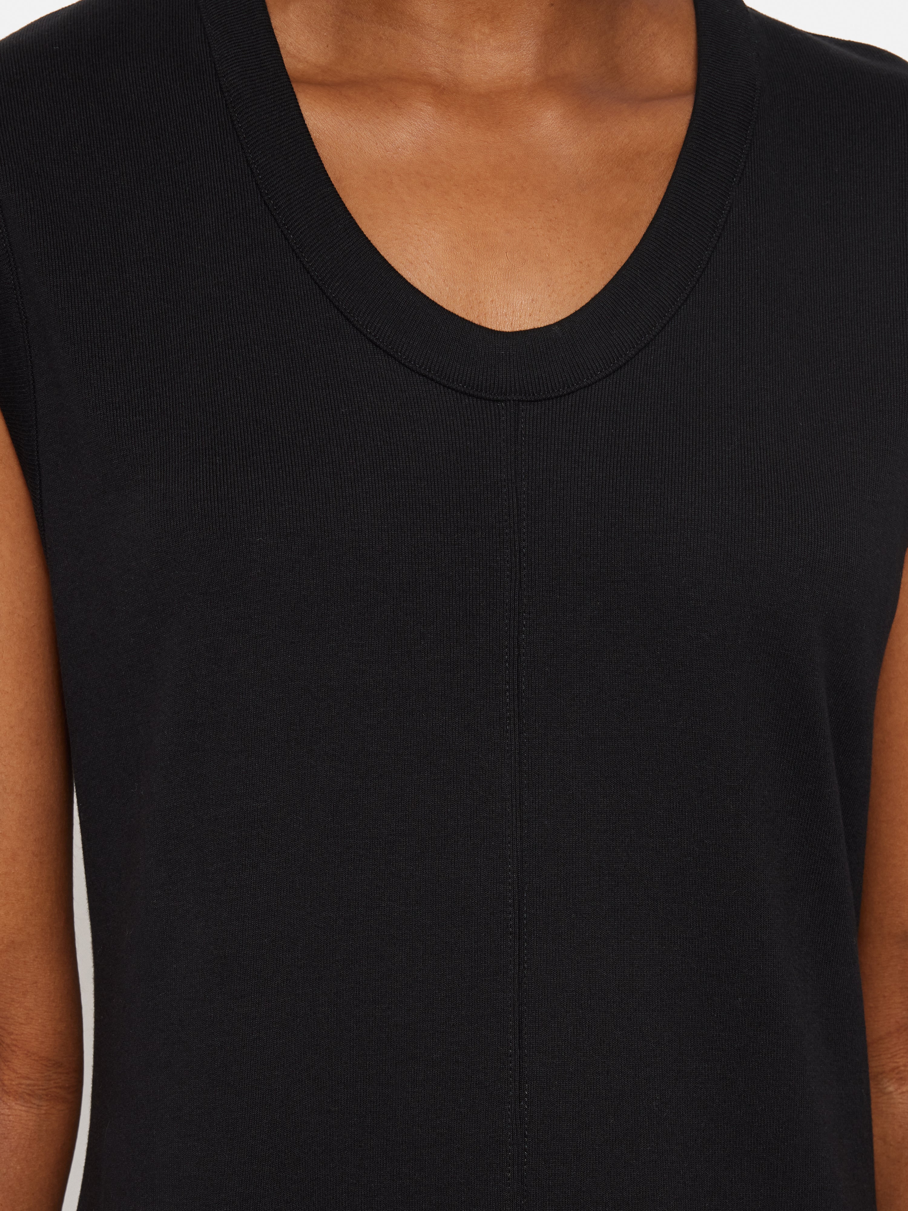 Column T Shirt Dress | Black - Image 6