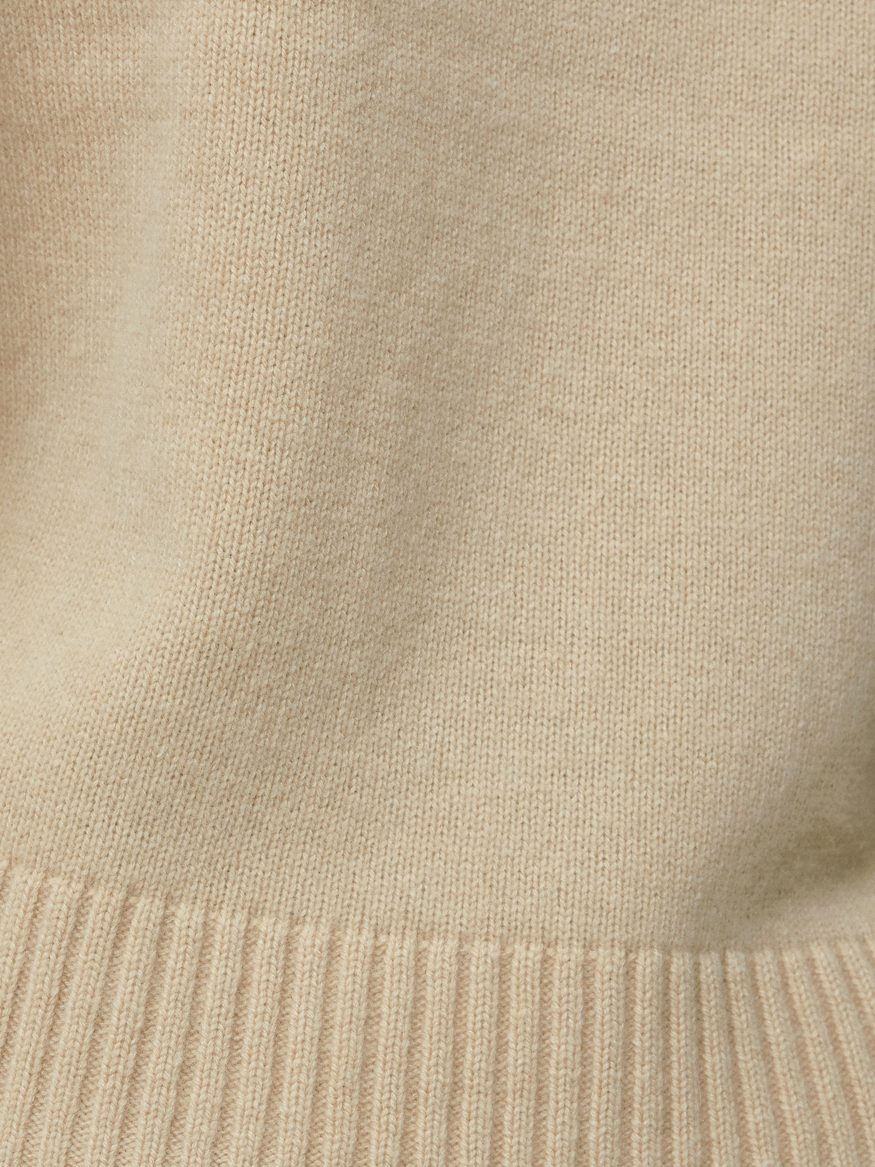 Compact Wool Cashmere Blend Jumper | Cream - Image 5