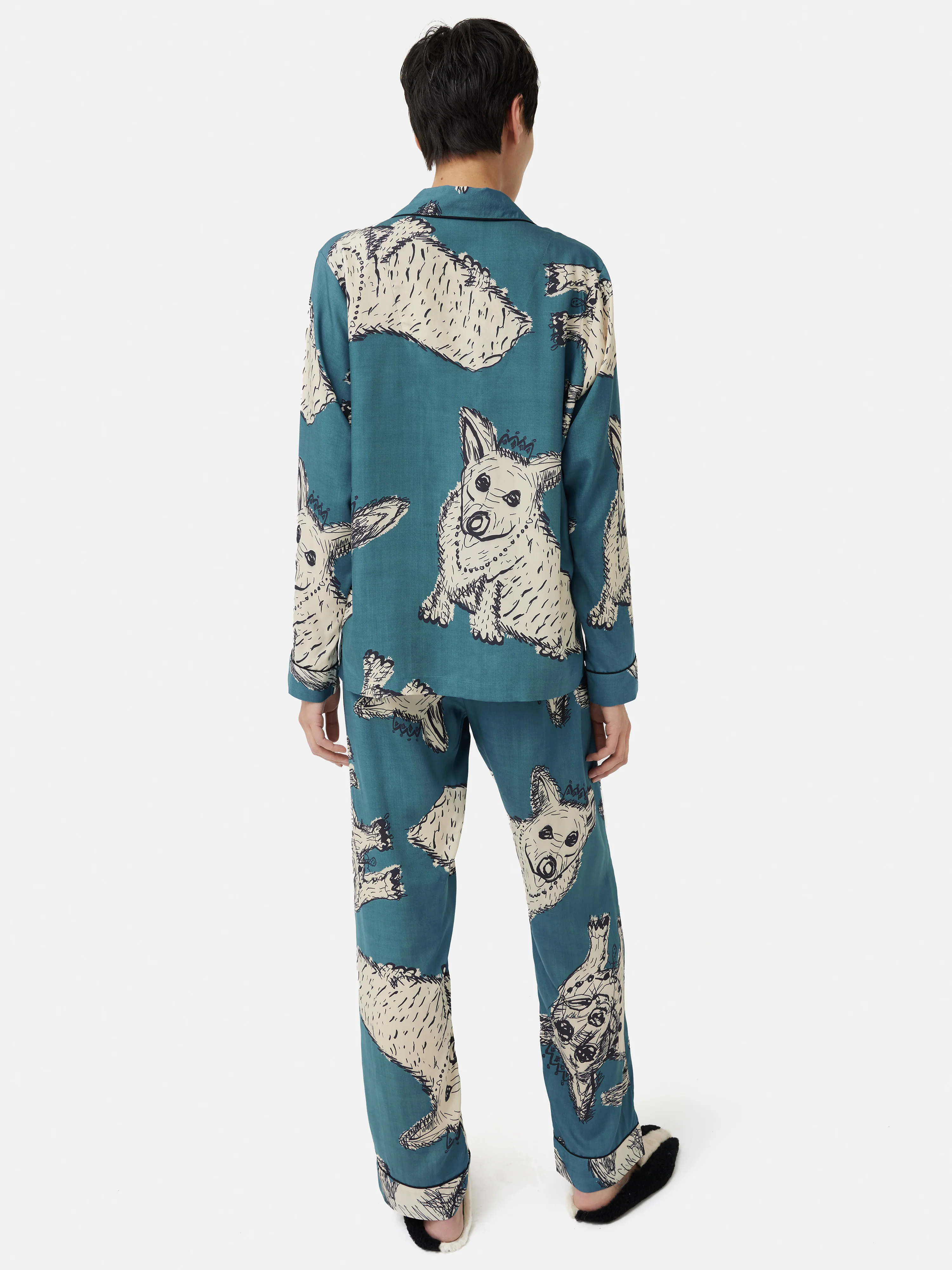 Corgi Modal Pyjama | Blue - Image 7