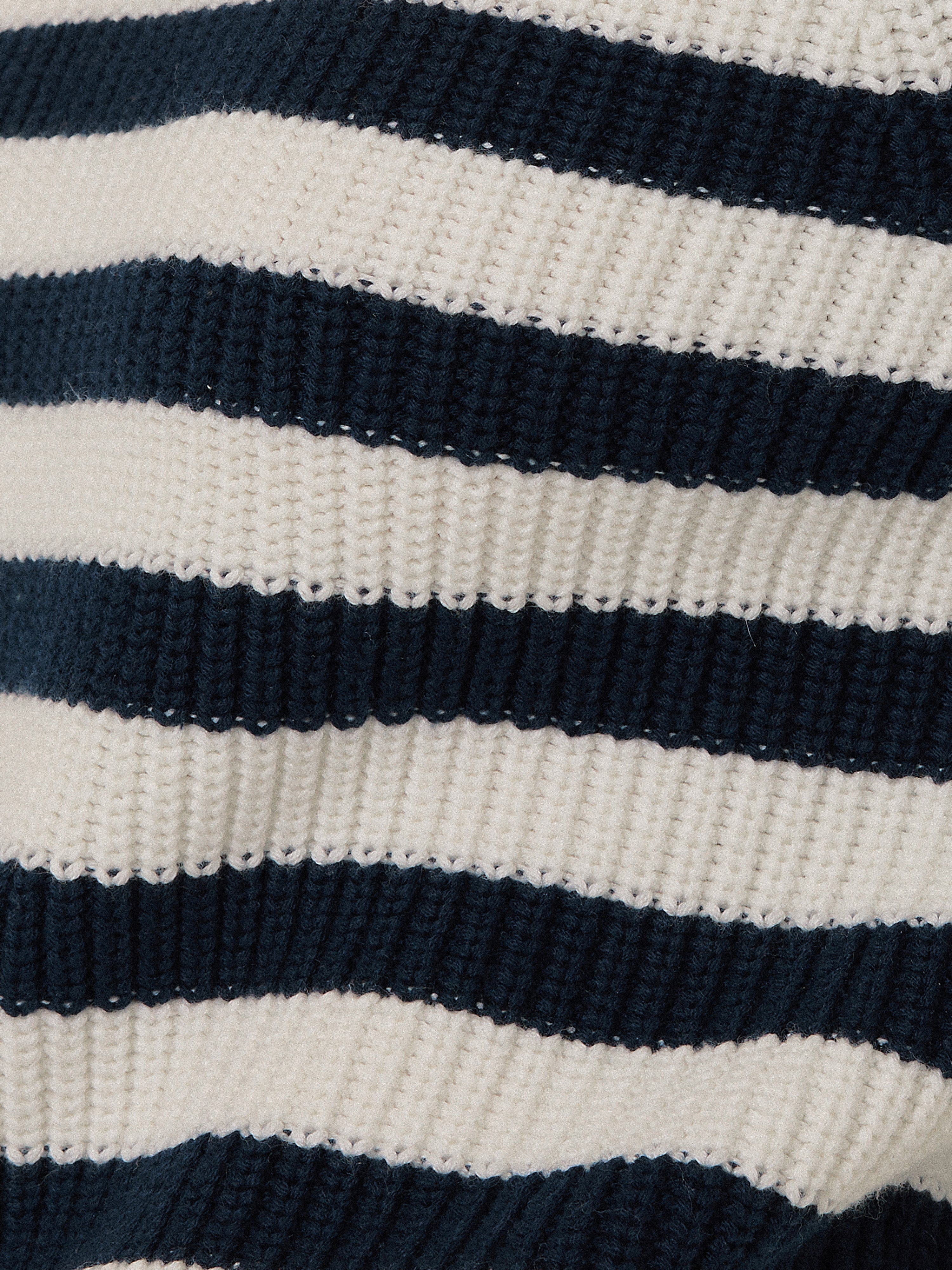 Cotton Blend Stripe Jumper | Navy - Image 4