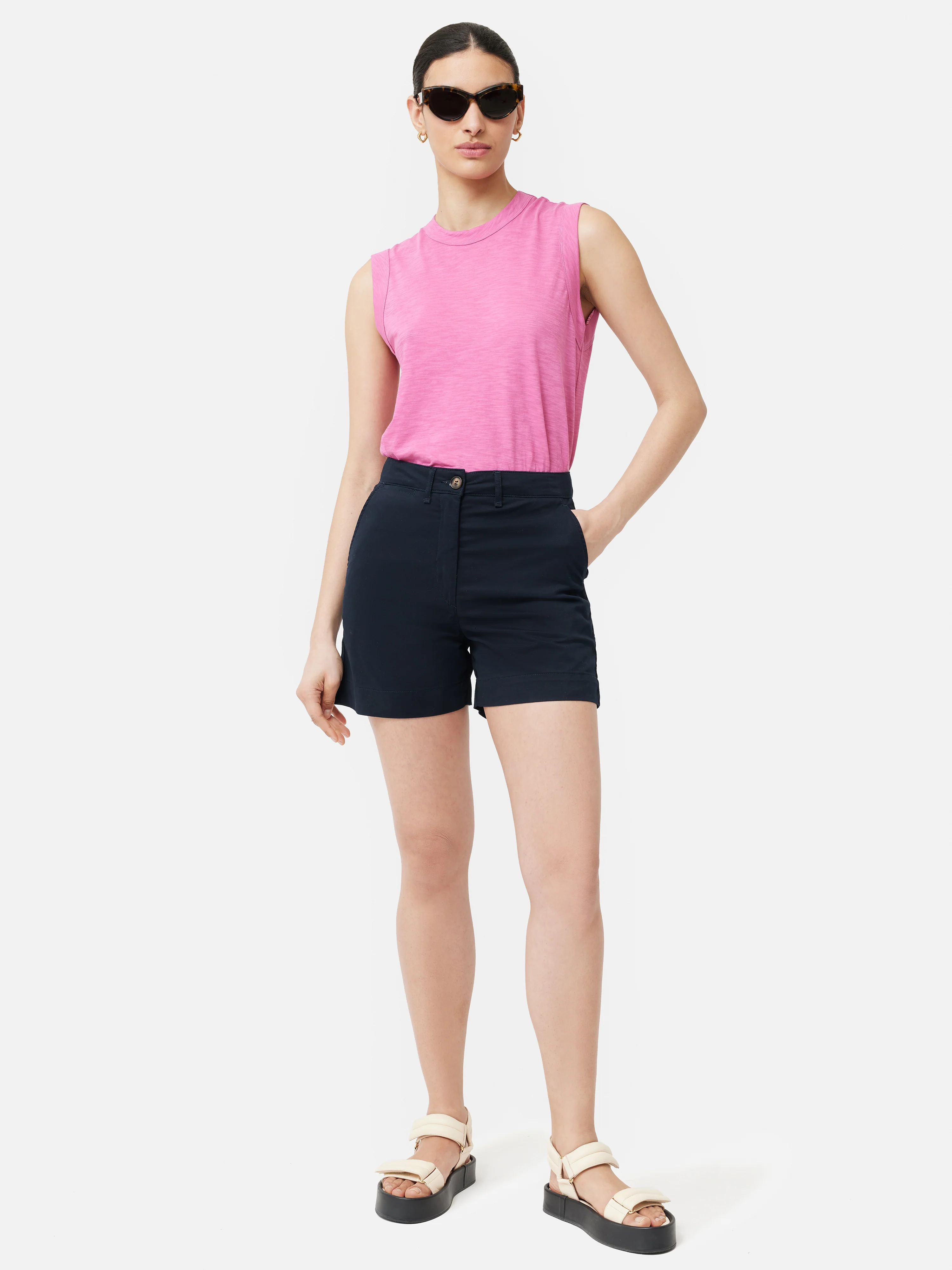 Cotton Chino Short | Navy - Image 4
