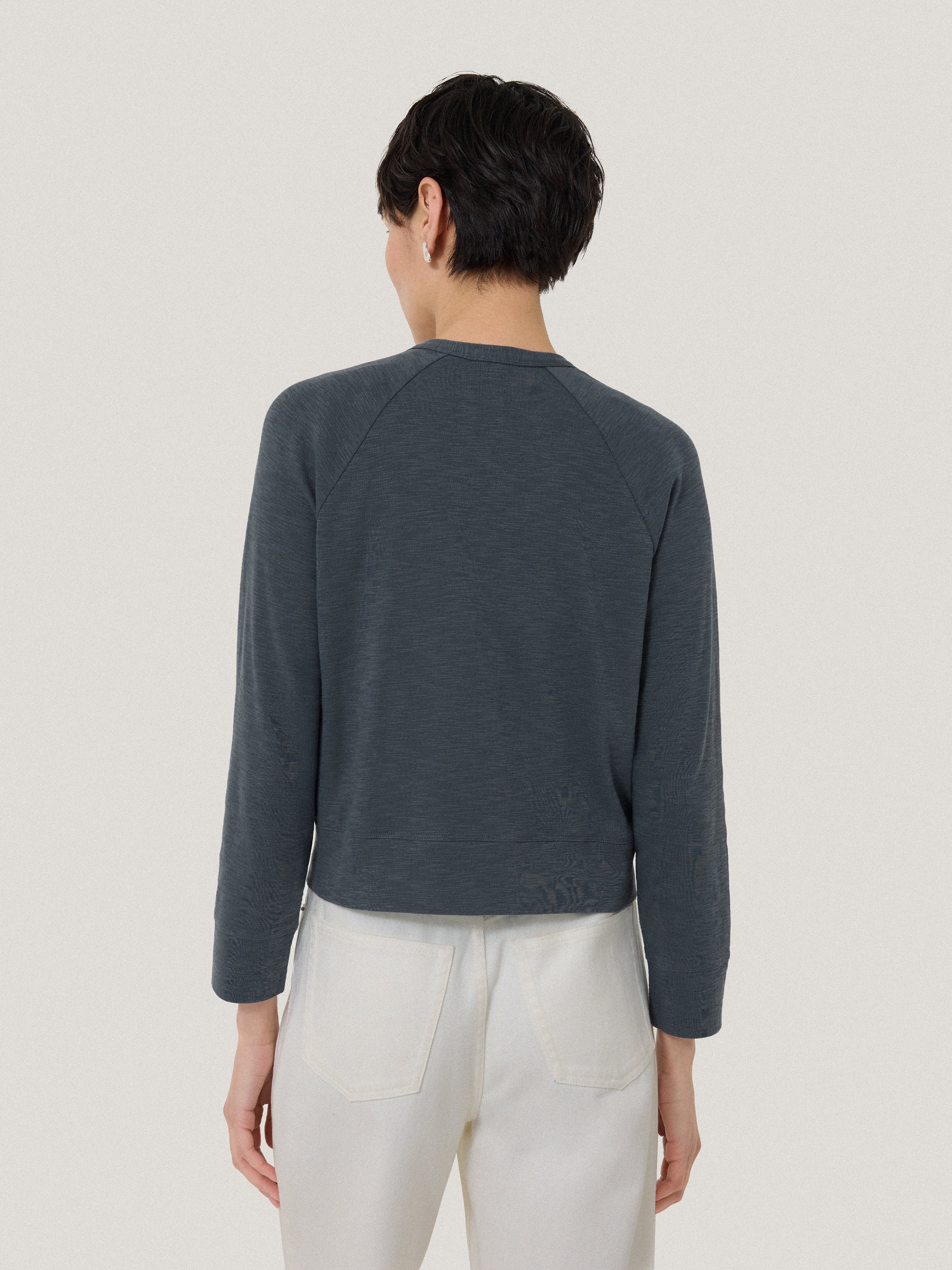 Cotton Luxe Cardigan | Steel Grey - Image 4