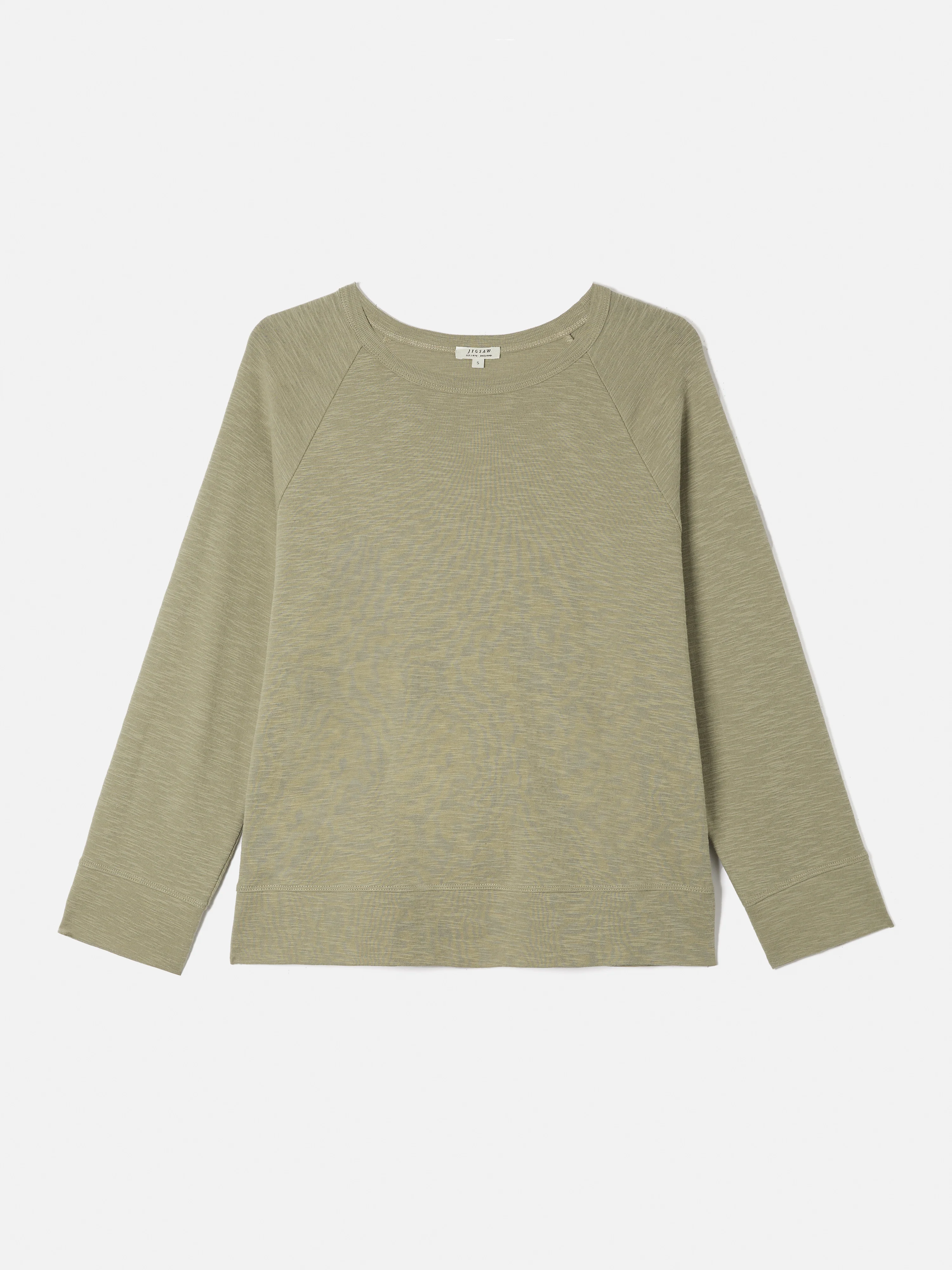 Cotton Luxe Raglan Tee | Khaki - Image 9