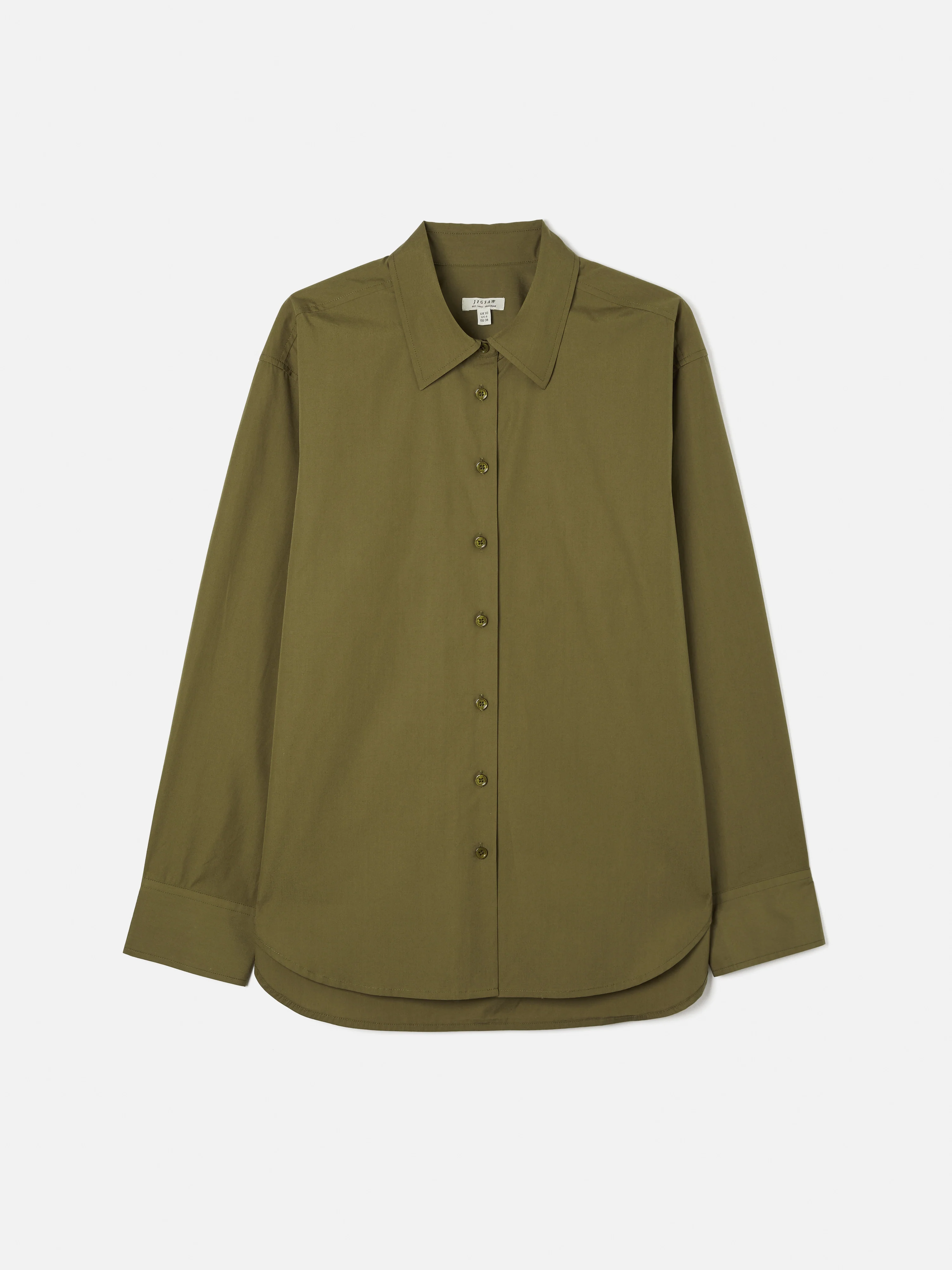 Cotton Poplin Shirt | Khaki - Image 9