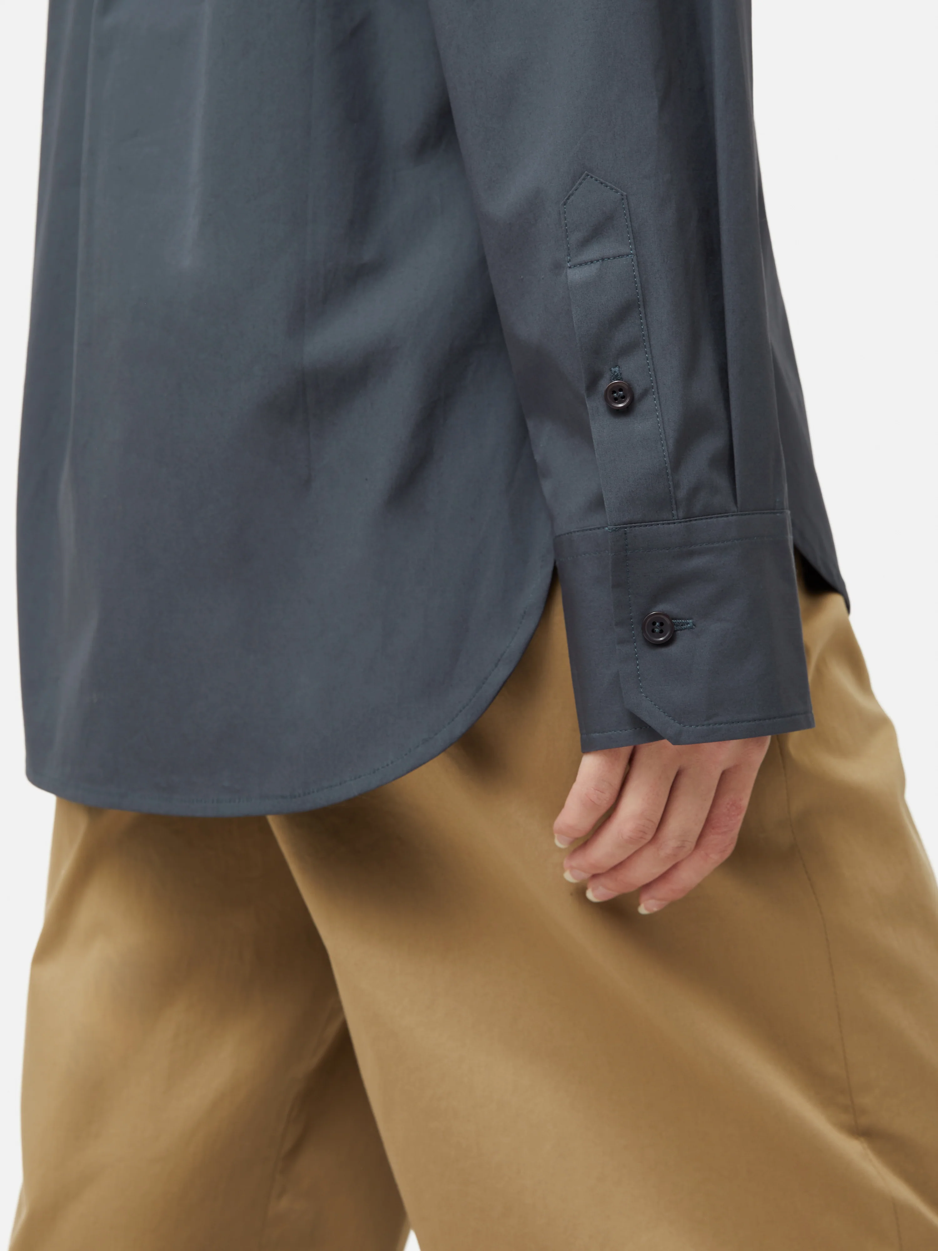 Cotton Poplin Shirt | Navy - Image 4