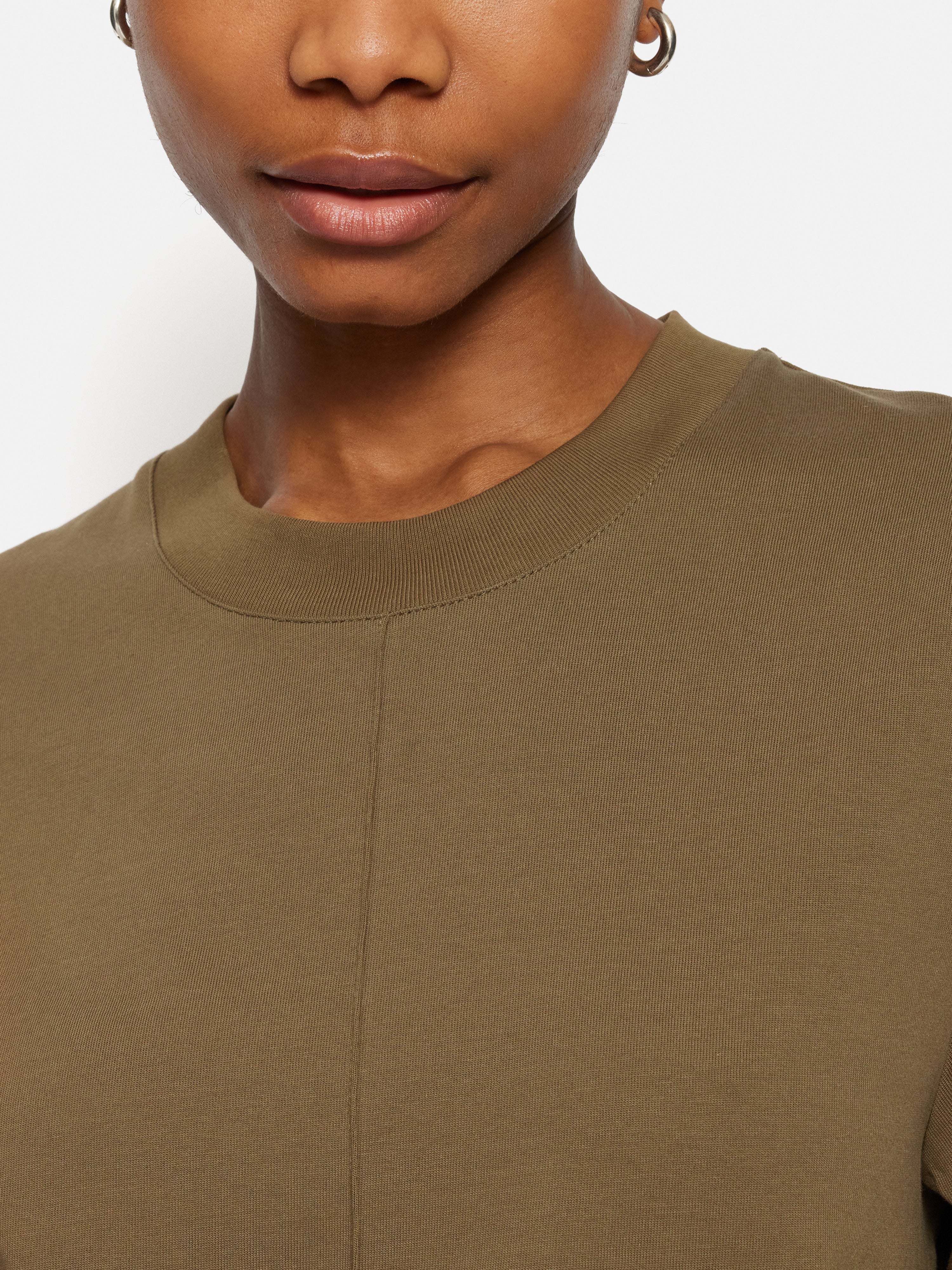 Cotton Riley T-Shirt Dress | Khaki - Image 5