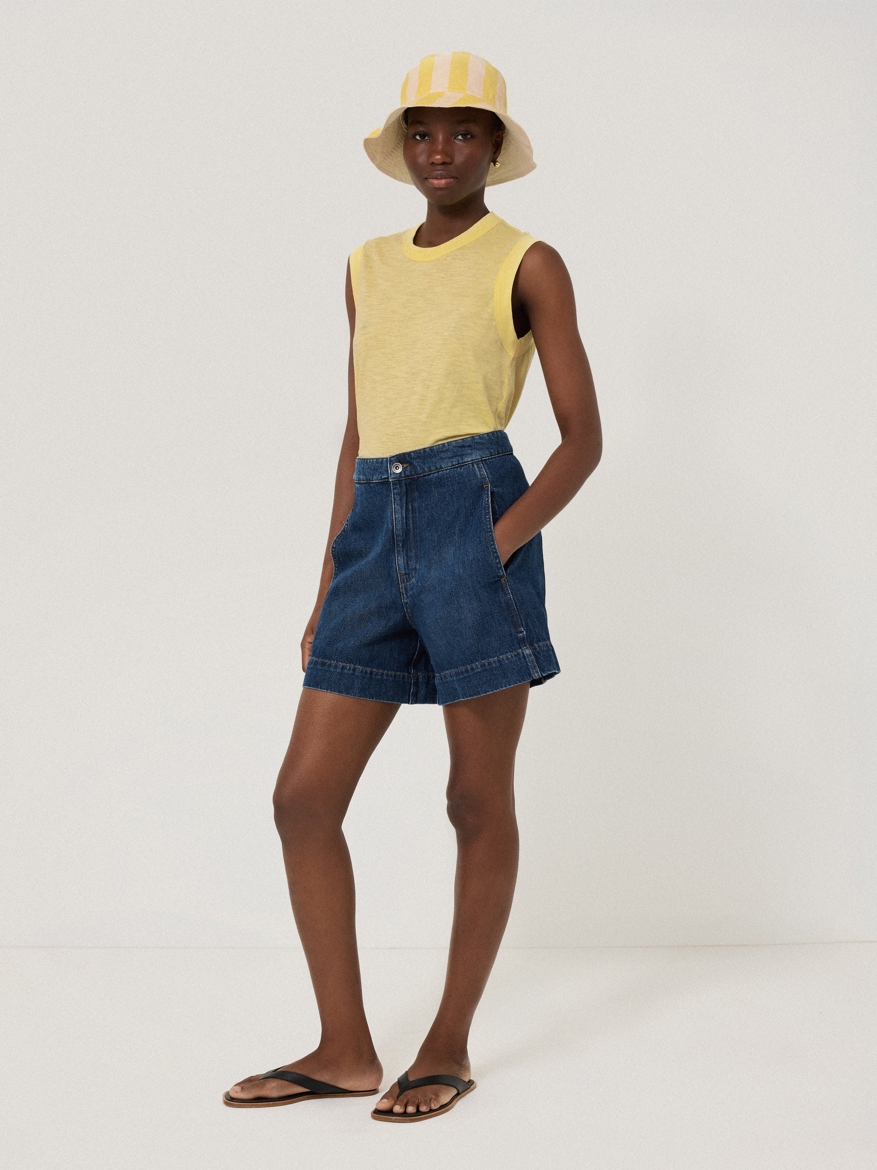 Cotton Slub Tank Top | Yellow - Image 5