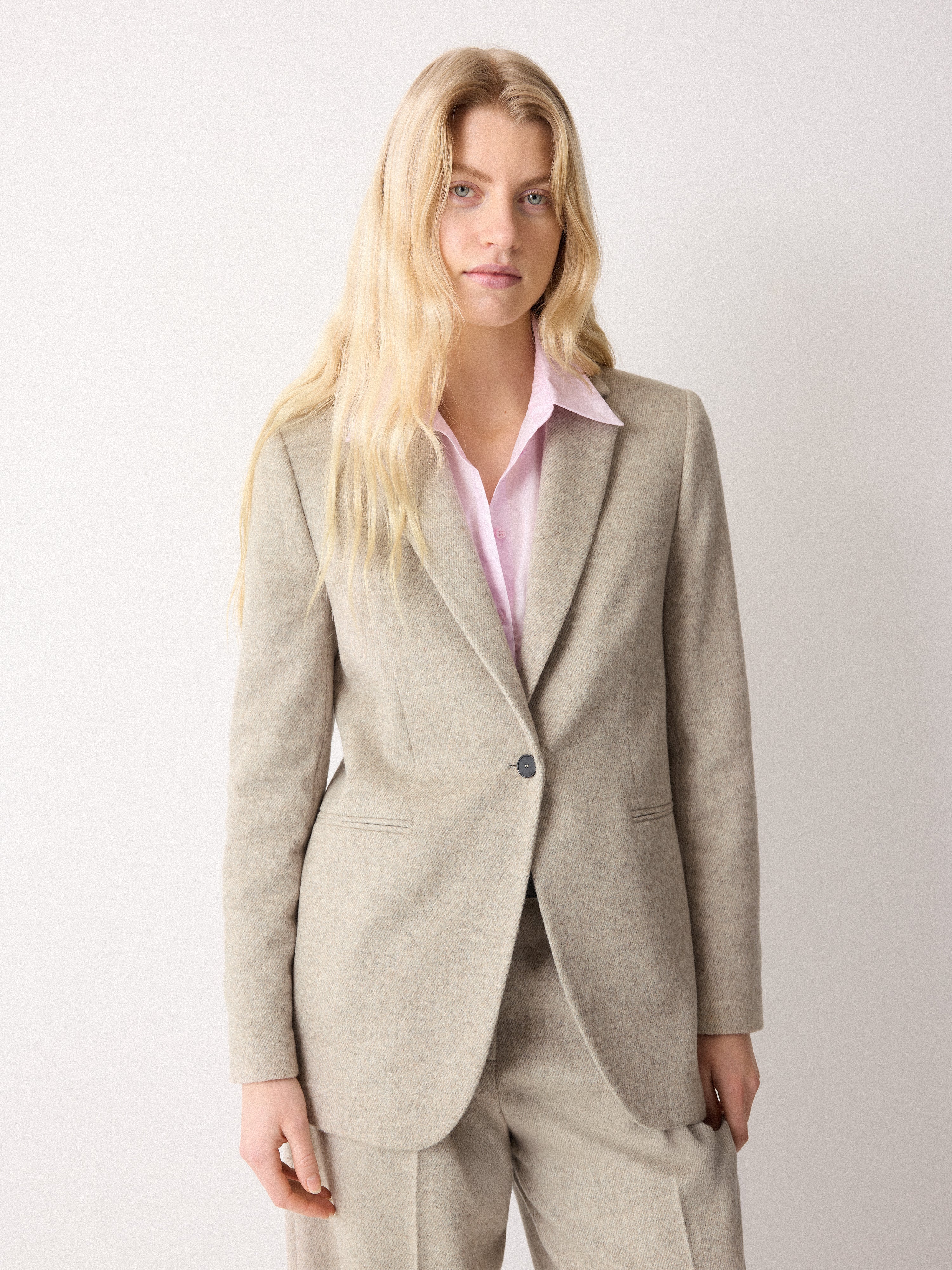 Cove Wool Melange Blazer | Brown - Image 4