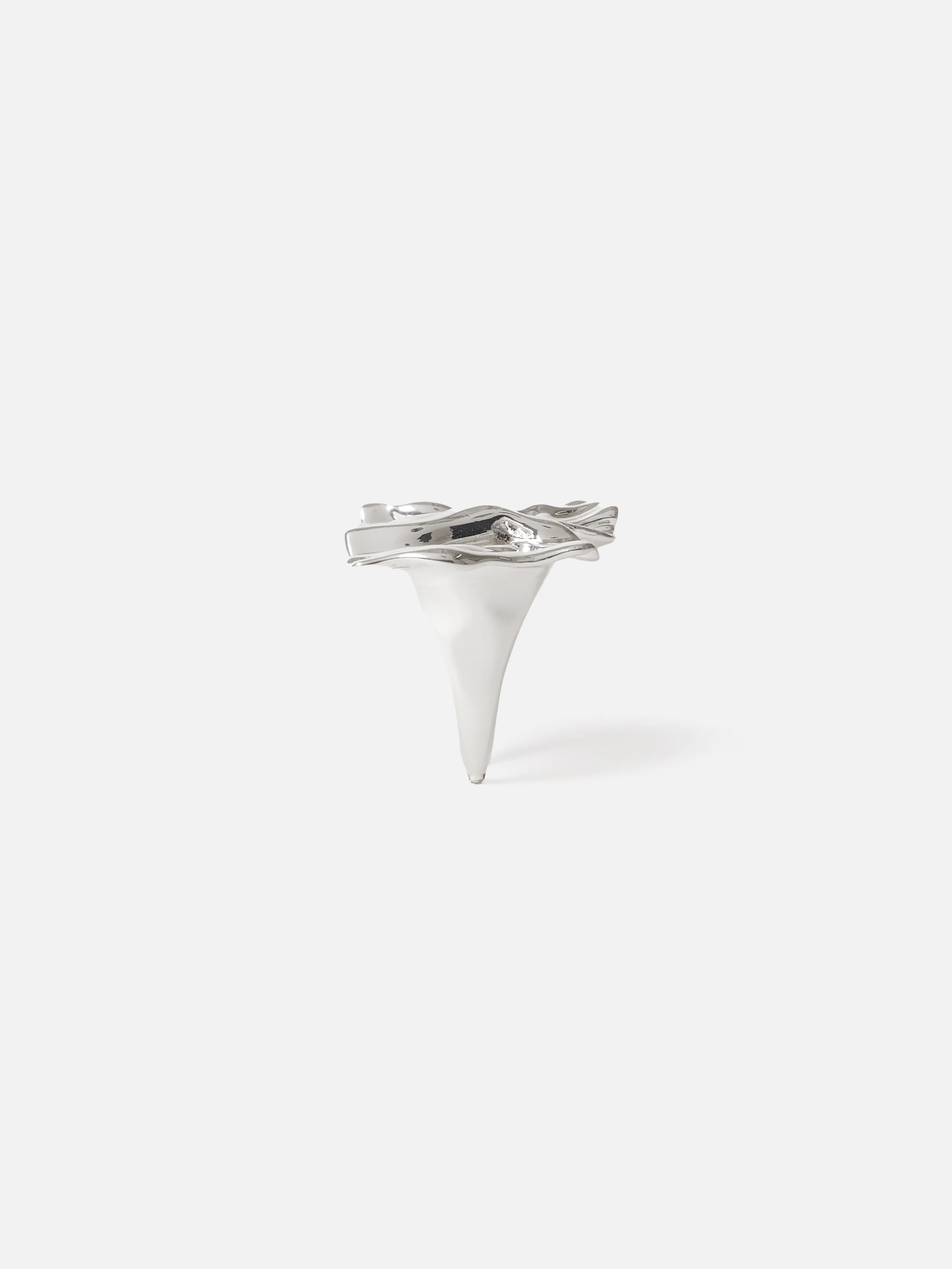 Crumpled Textured Ring | Silver - Image 4