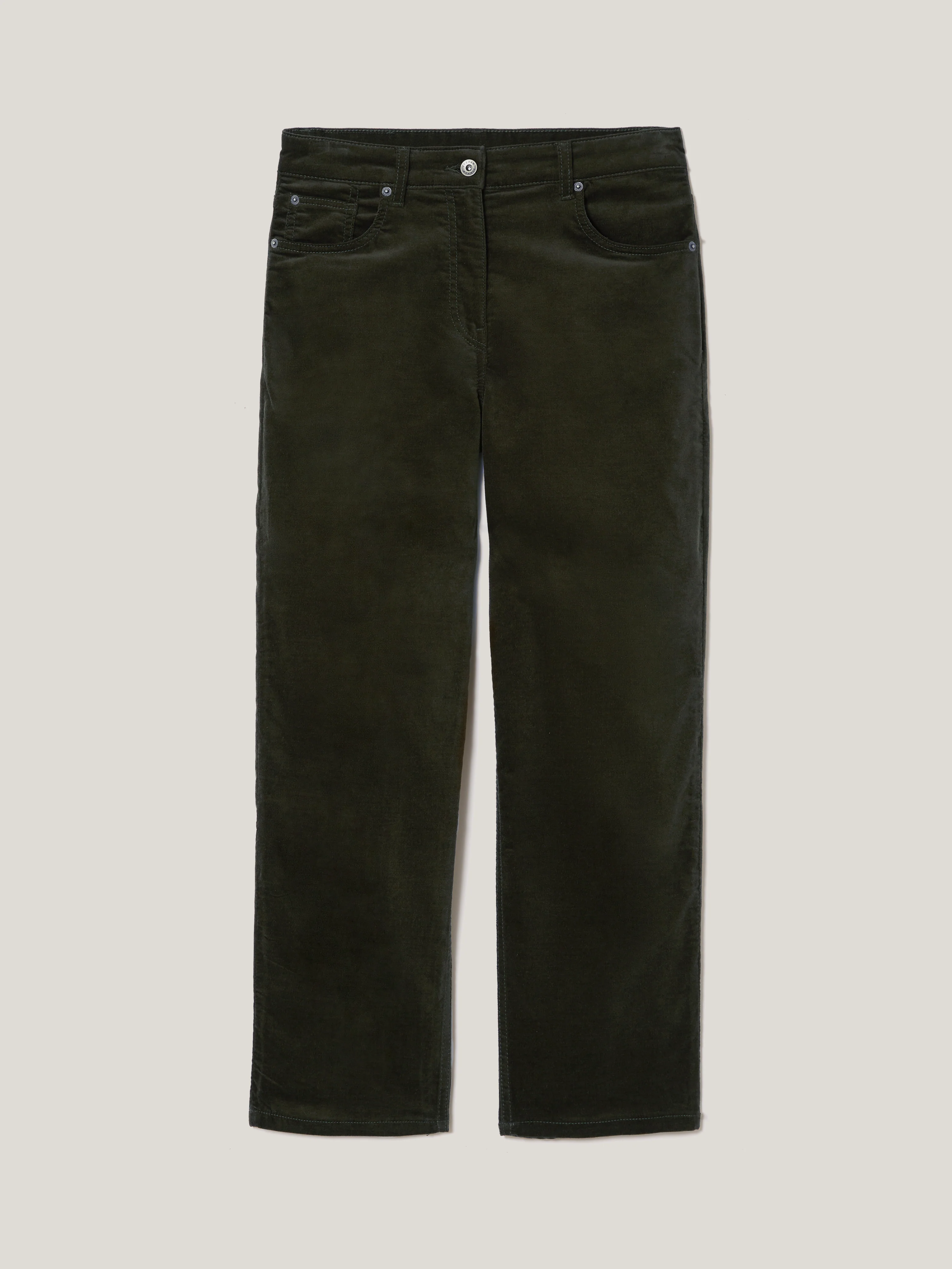 Delmont Velvet Tapered Jean | Dark Green - Image 8
