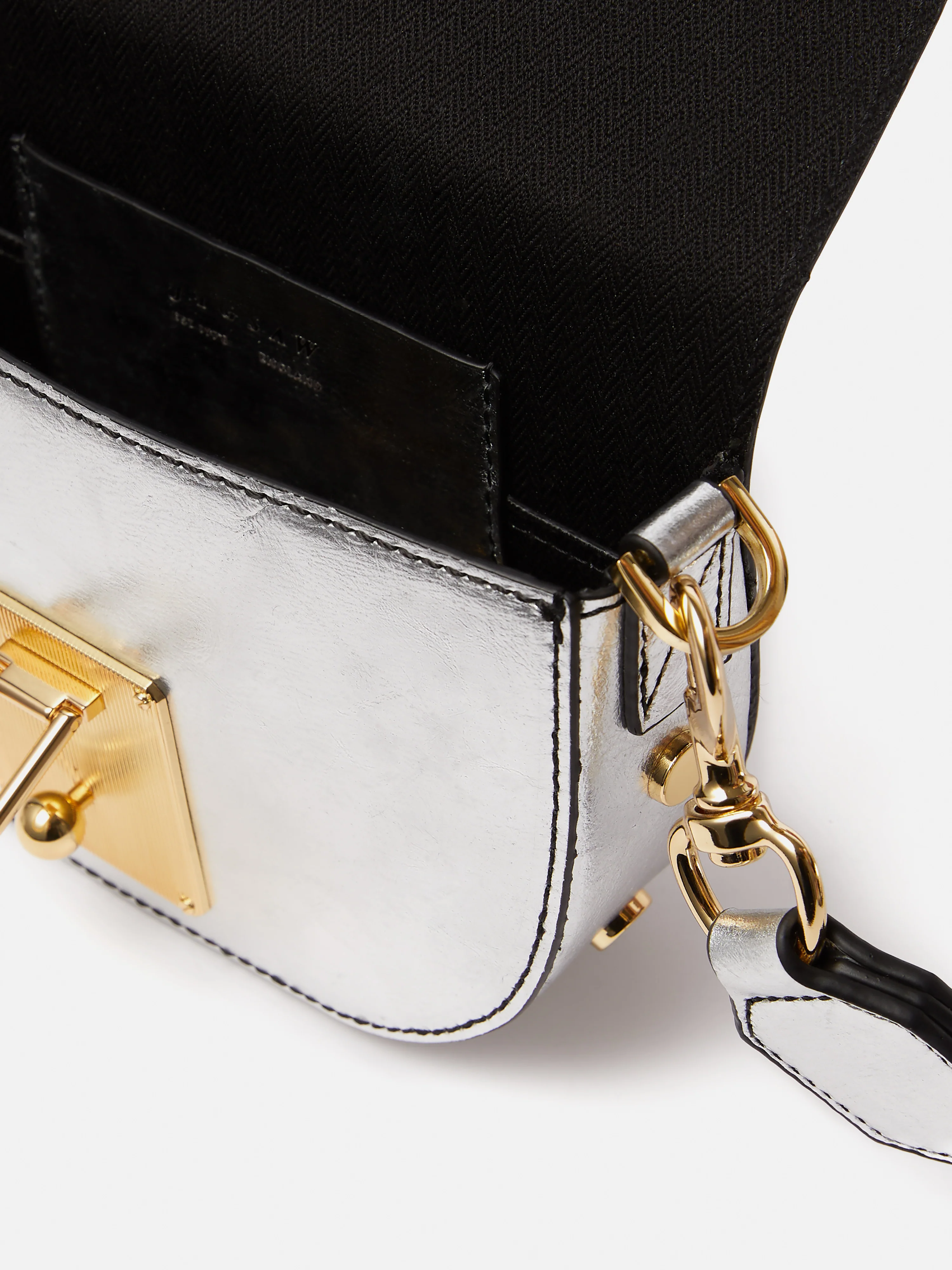 Denbigh Studded Leather Bag | Silver - Image 5