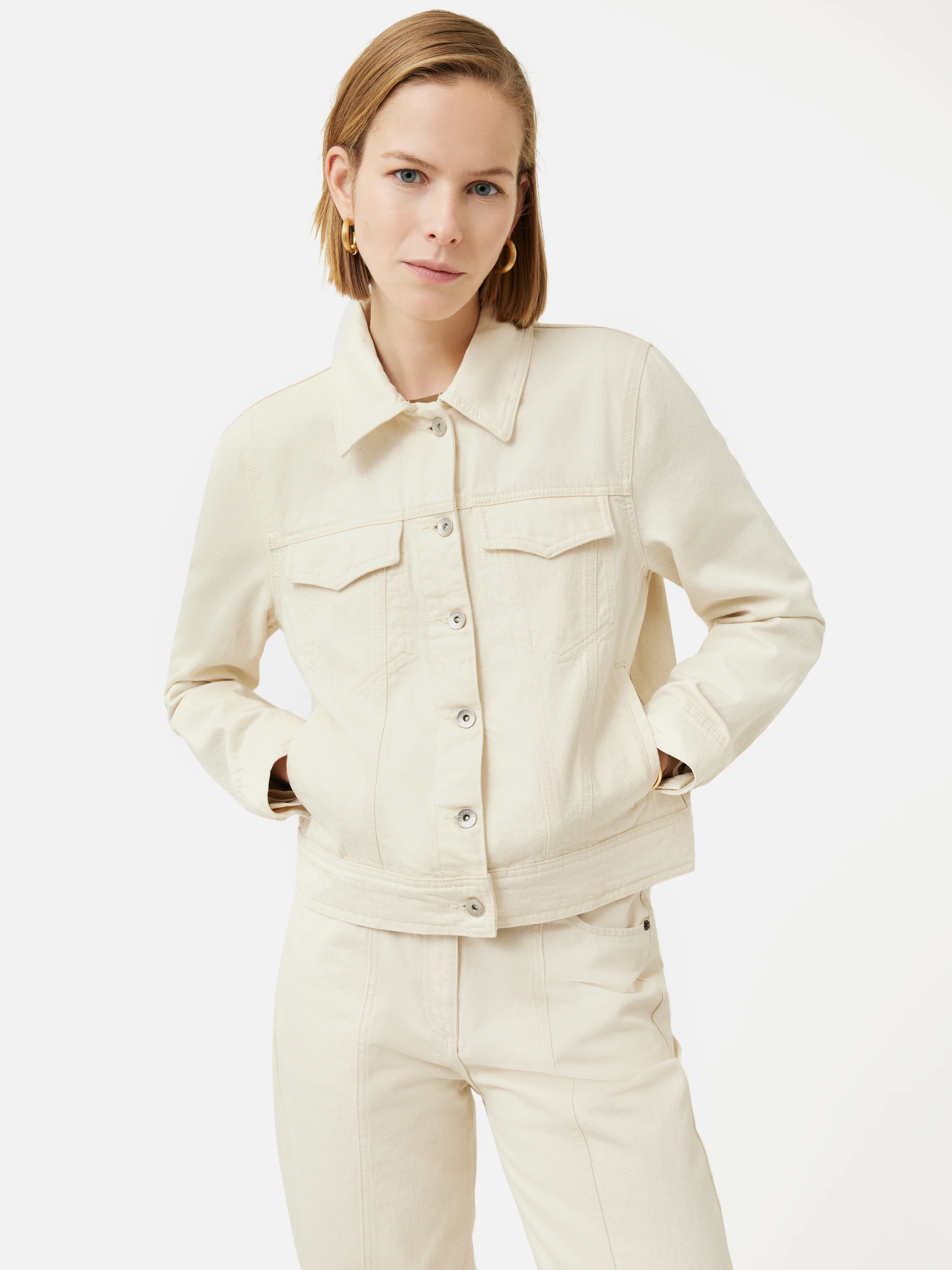 Denim Jacket | Cream - Image 4