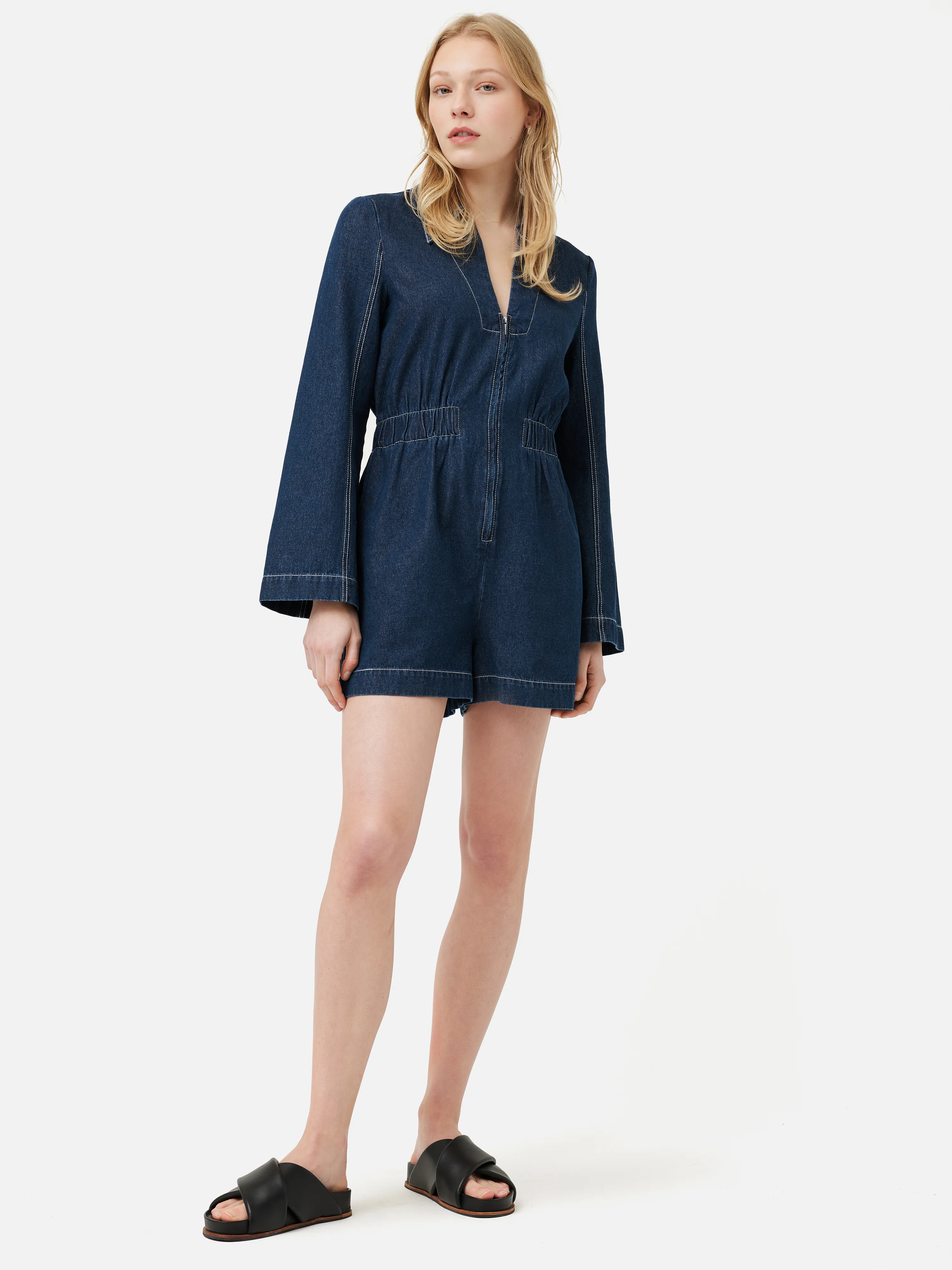 Denim Playsuit | Blue - Image 3