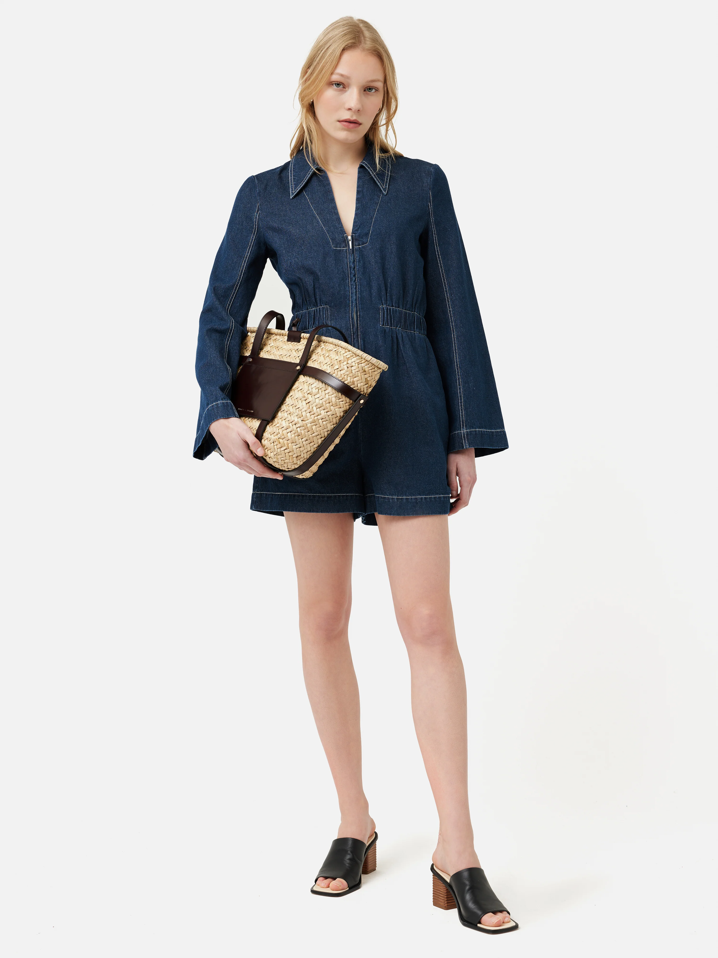 Denim Playsuit | Blue - Image 4