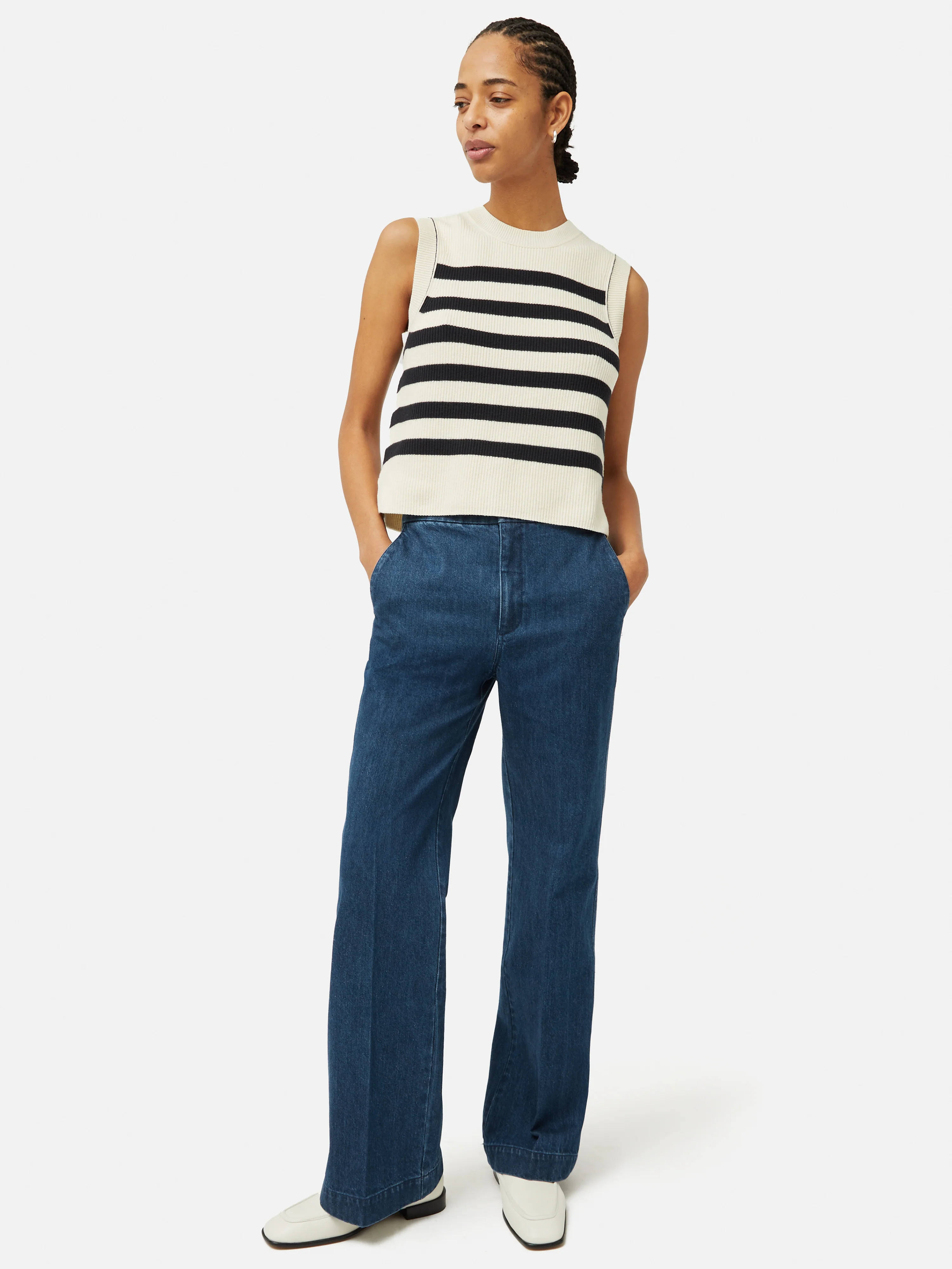 Denim Tailored Trouser | Indigo - Image 4