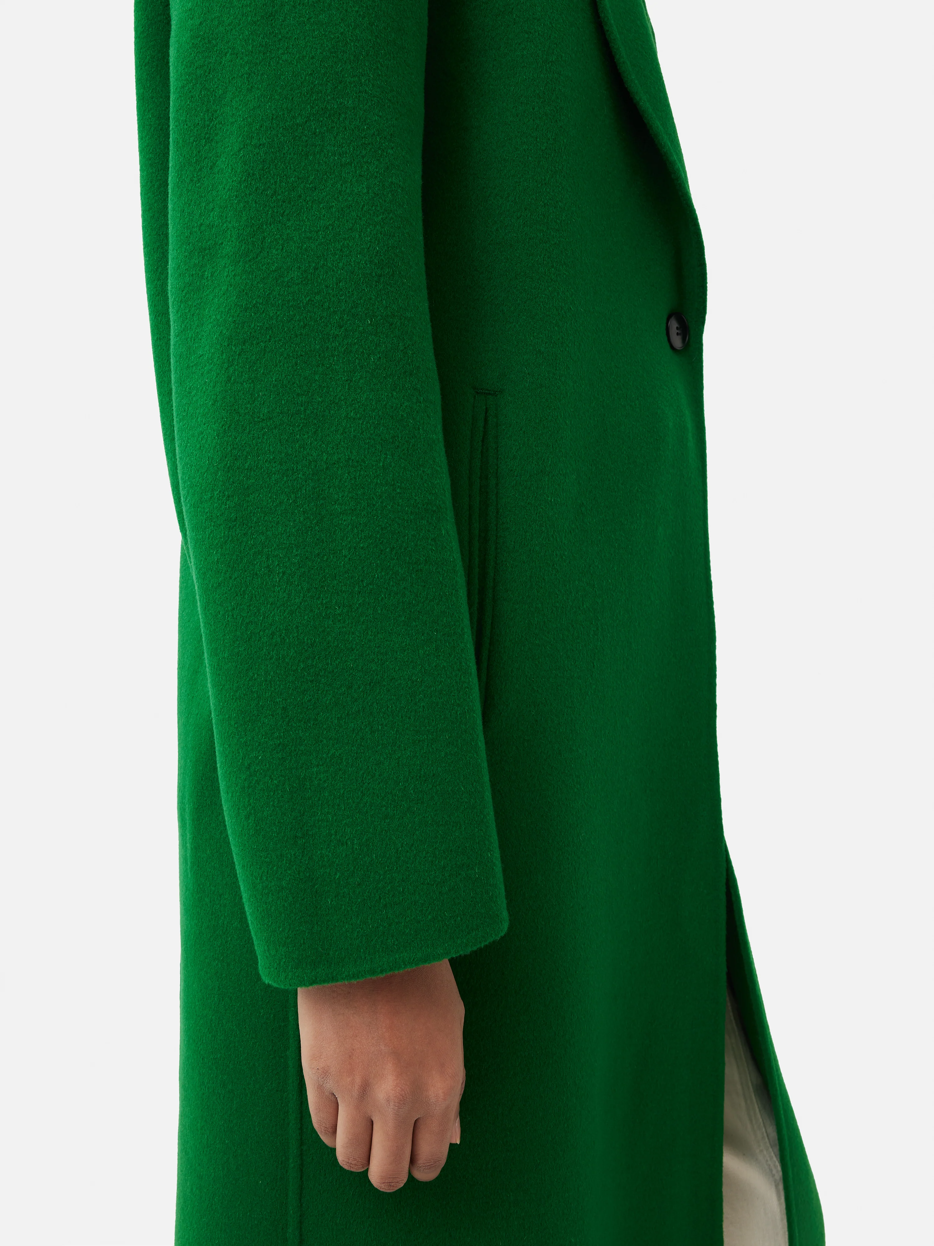 Double Face Wool Coat | Green - Image 2