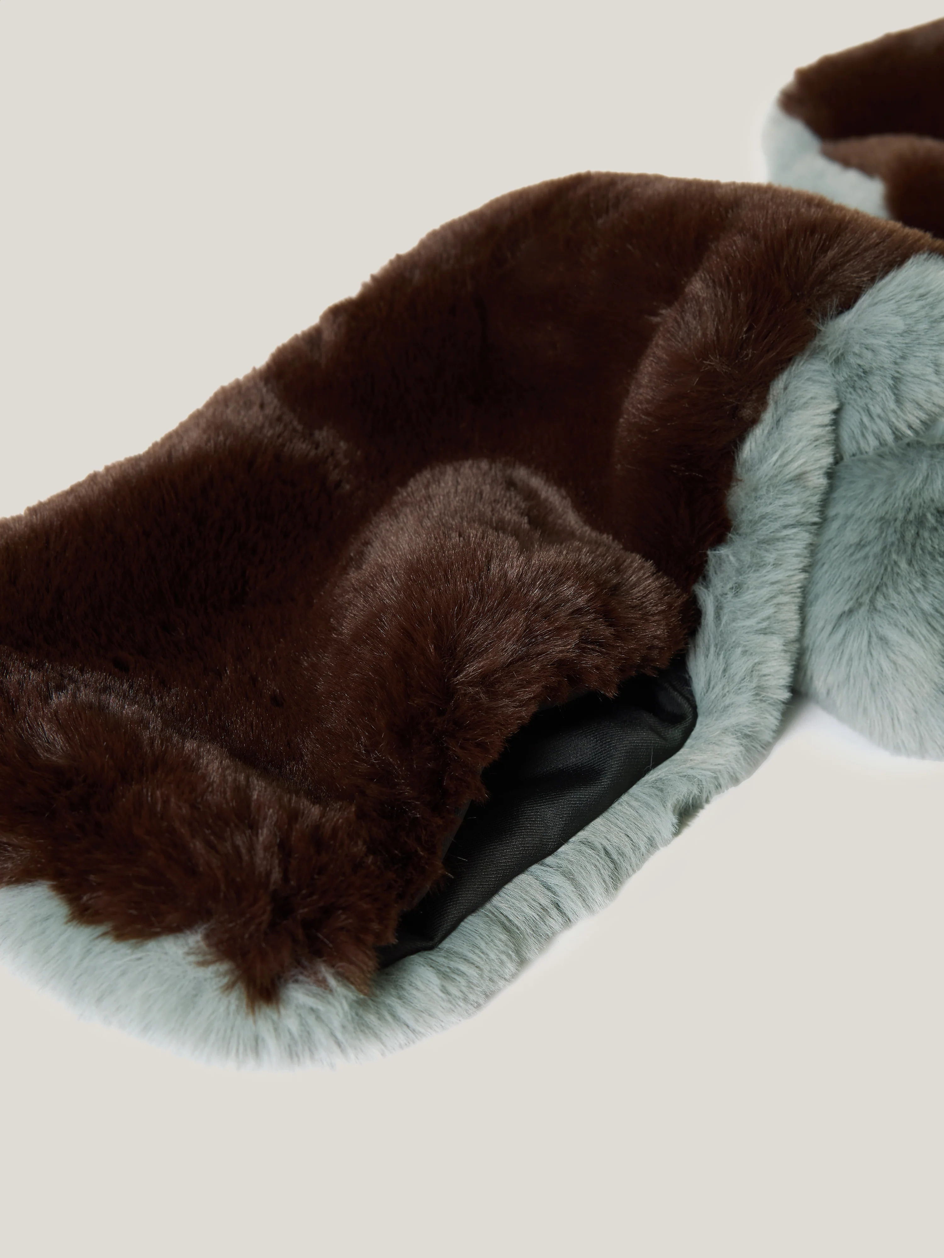 Faux Fur Scarf | Chocolate - Image 3