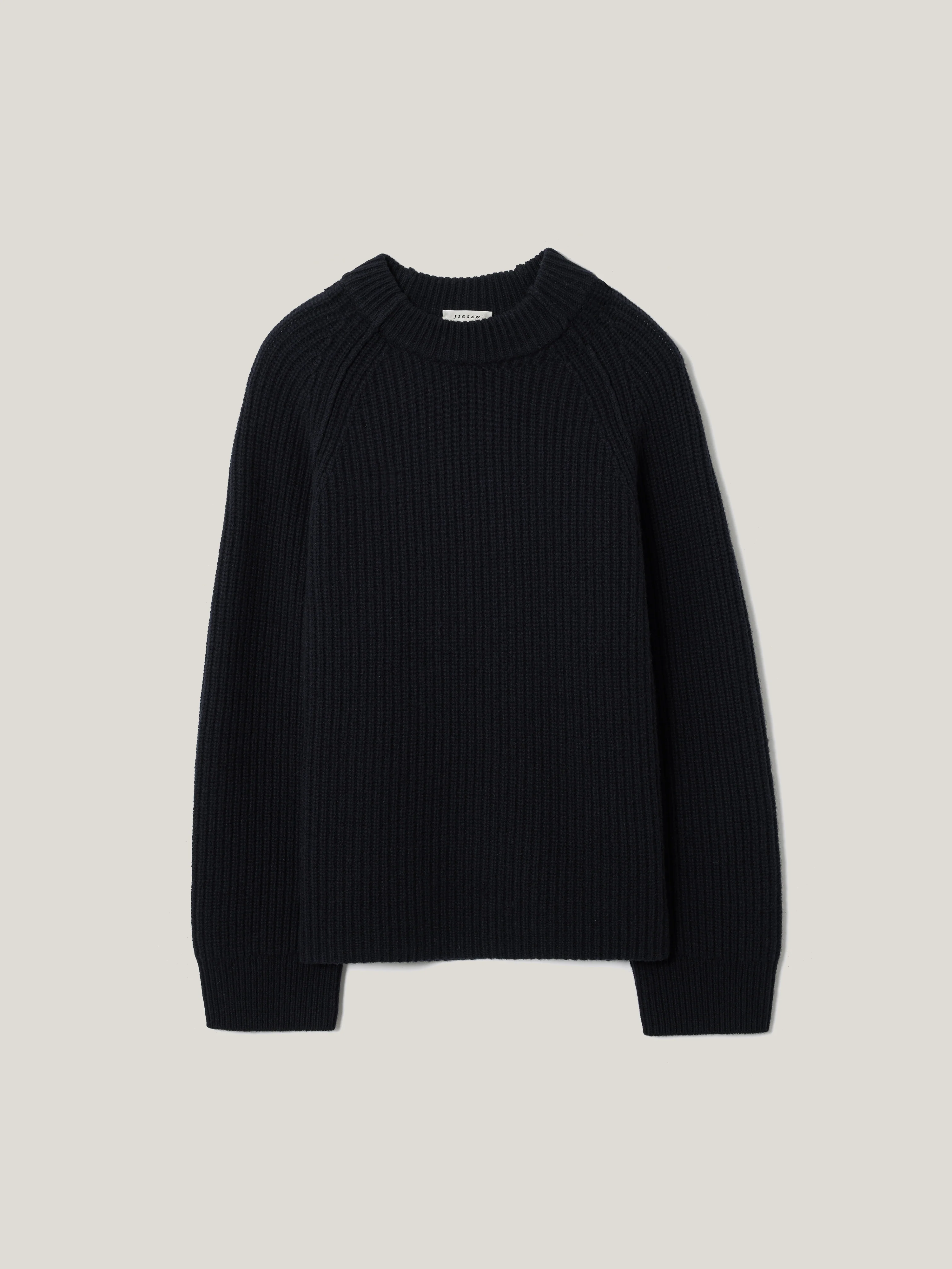 Fishermans Rib Crew Jumper | Navy - Image 5