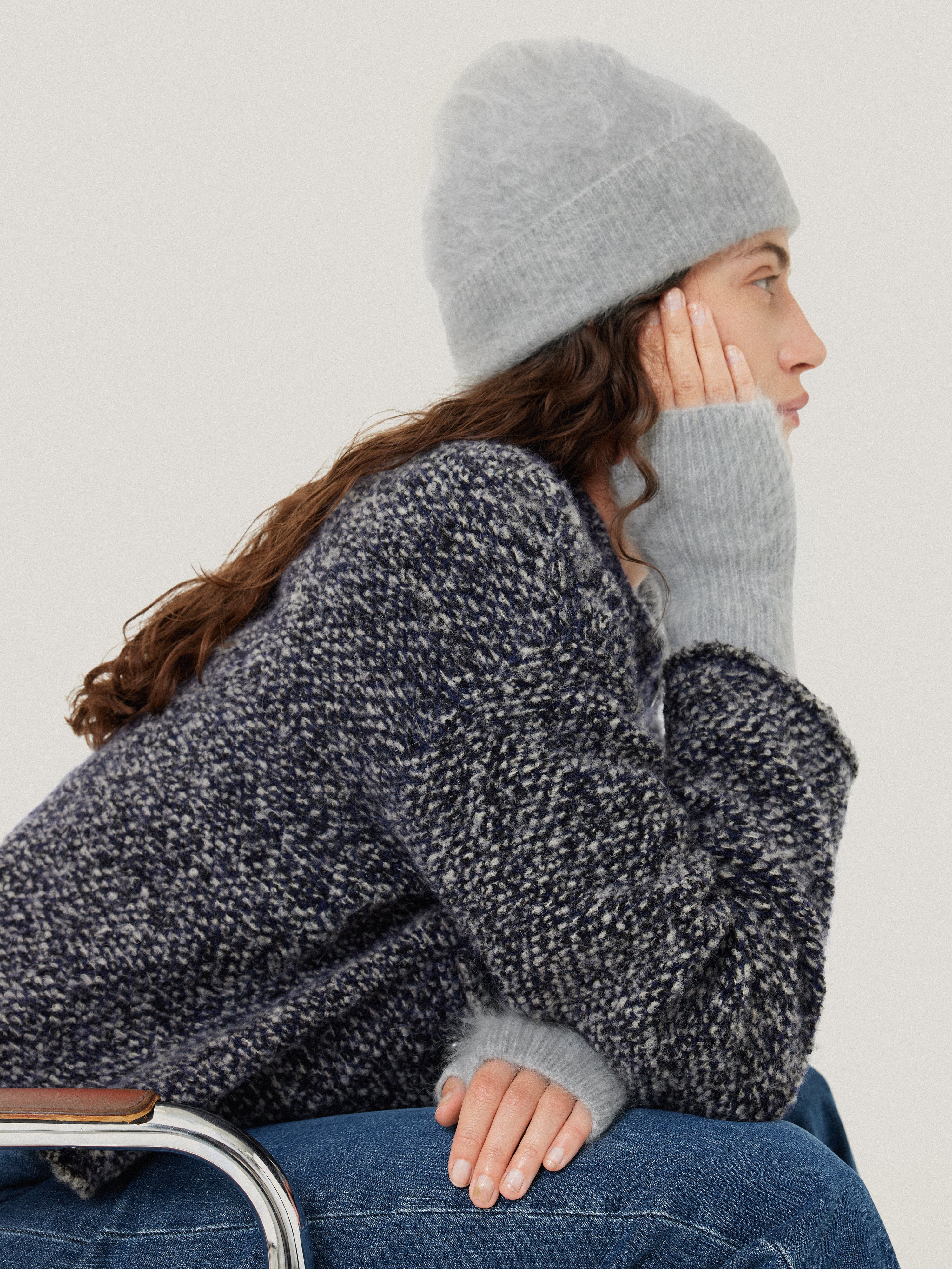 Halo Cashmere Beanie | Grey - Image 2