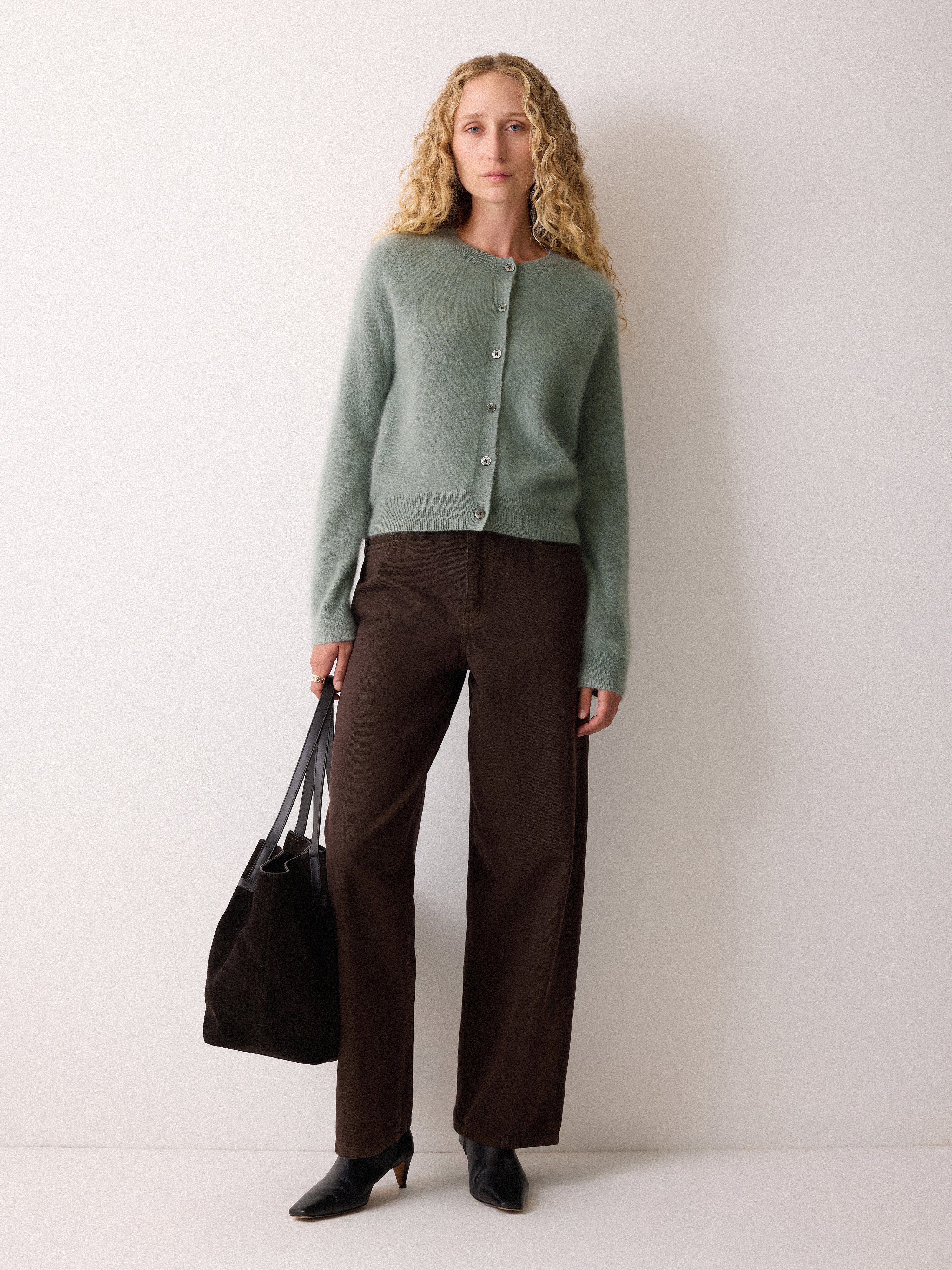 Halo Cashmere Cardigan | Green - Image 4