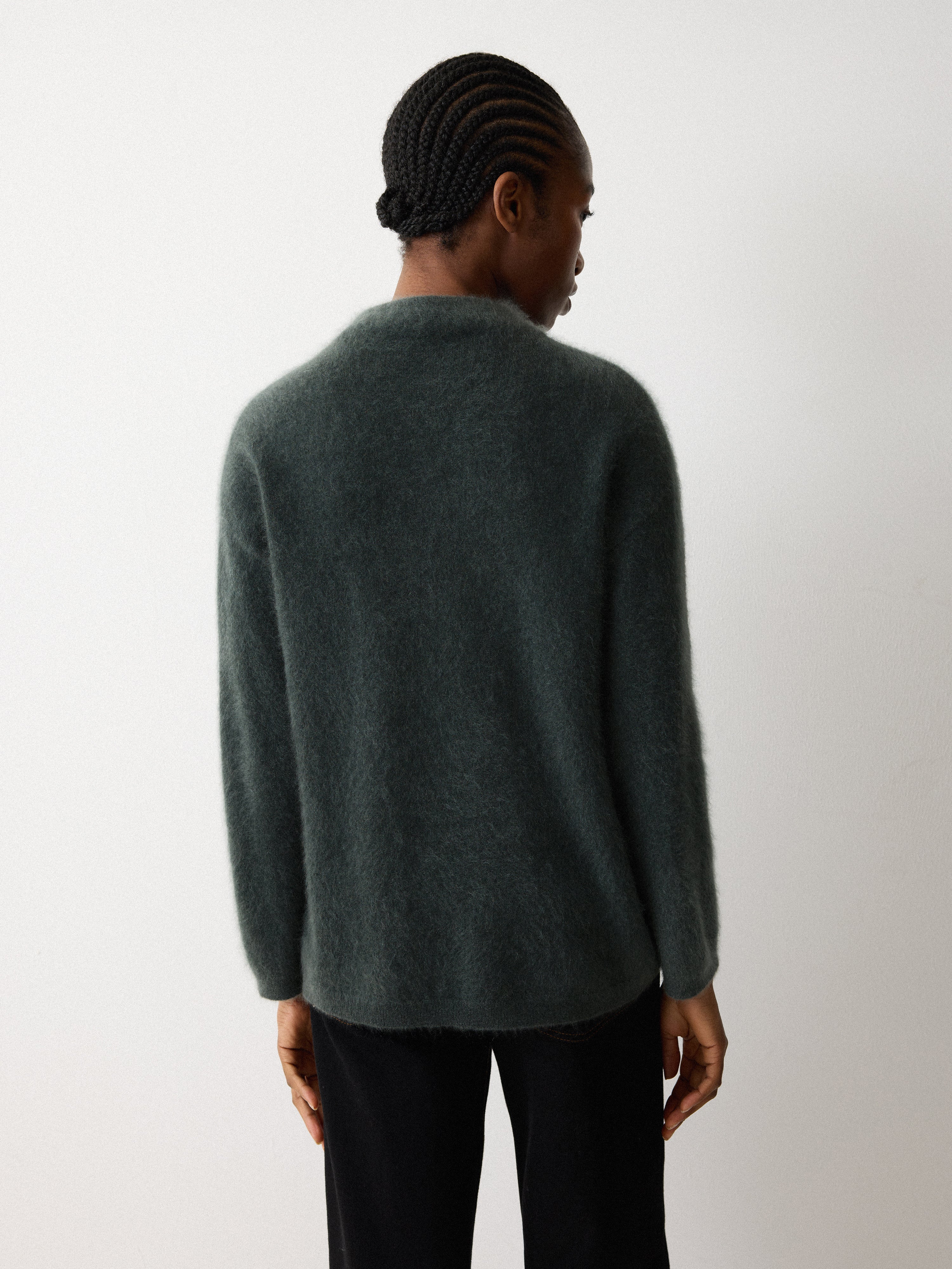 Halo Cashmere Oversized Jumper | Green - Image 4