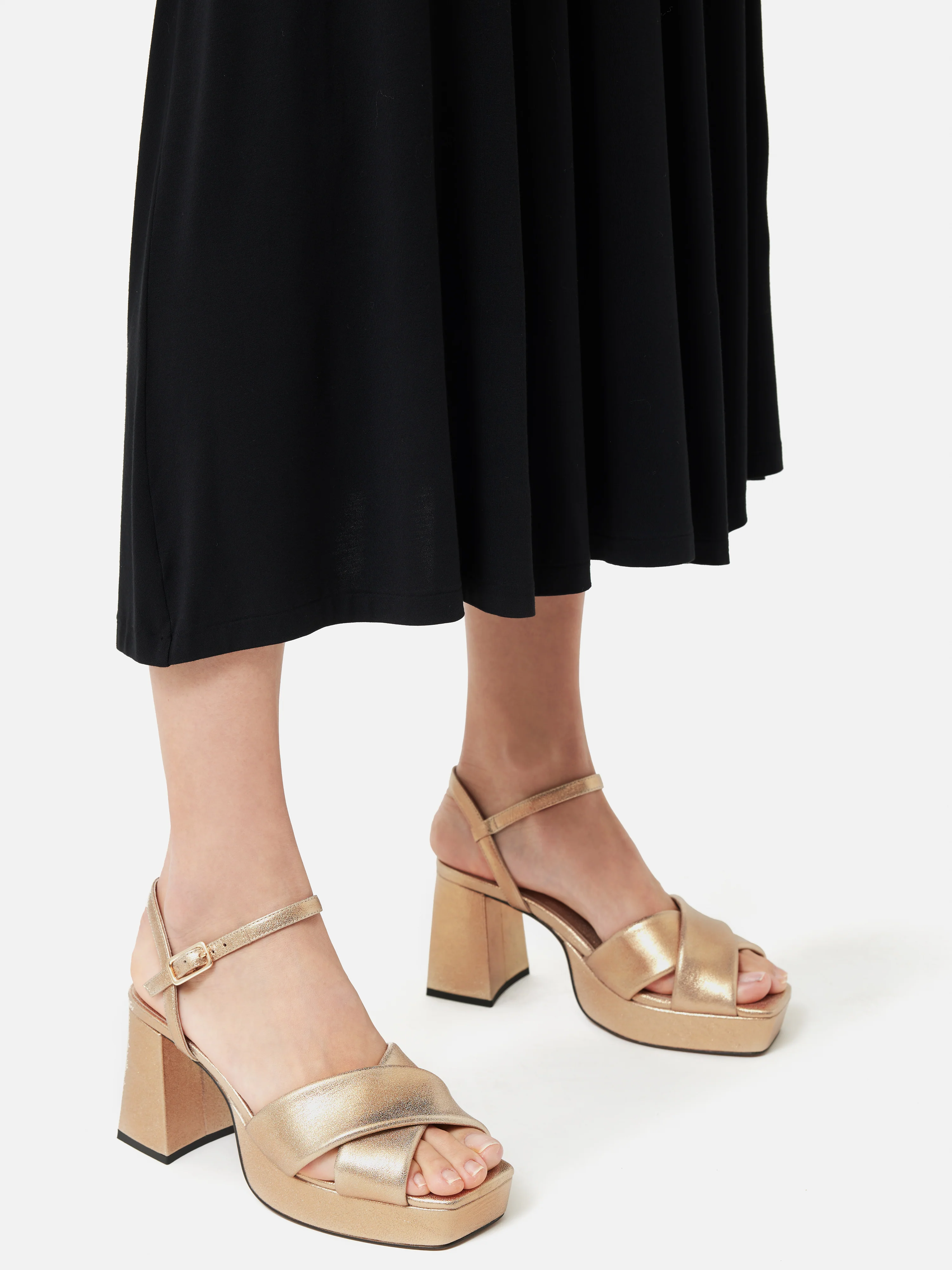 Hanna Platform Sandal | Gold - Image 5
