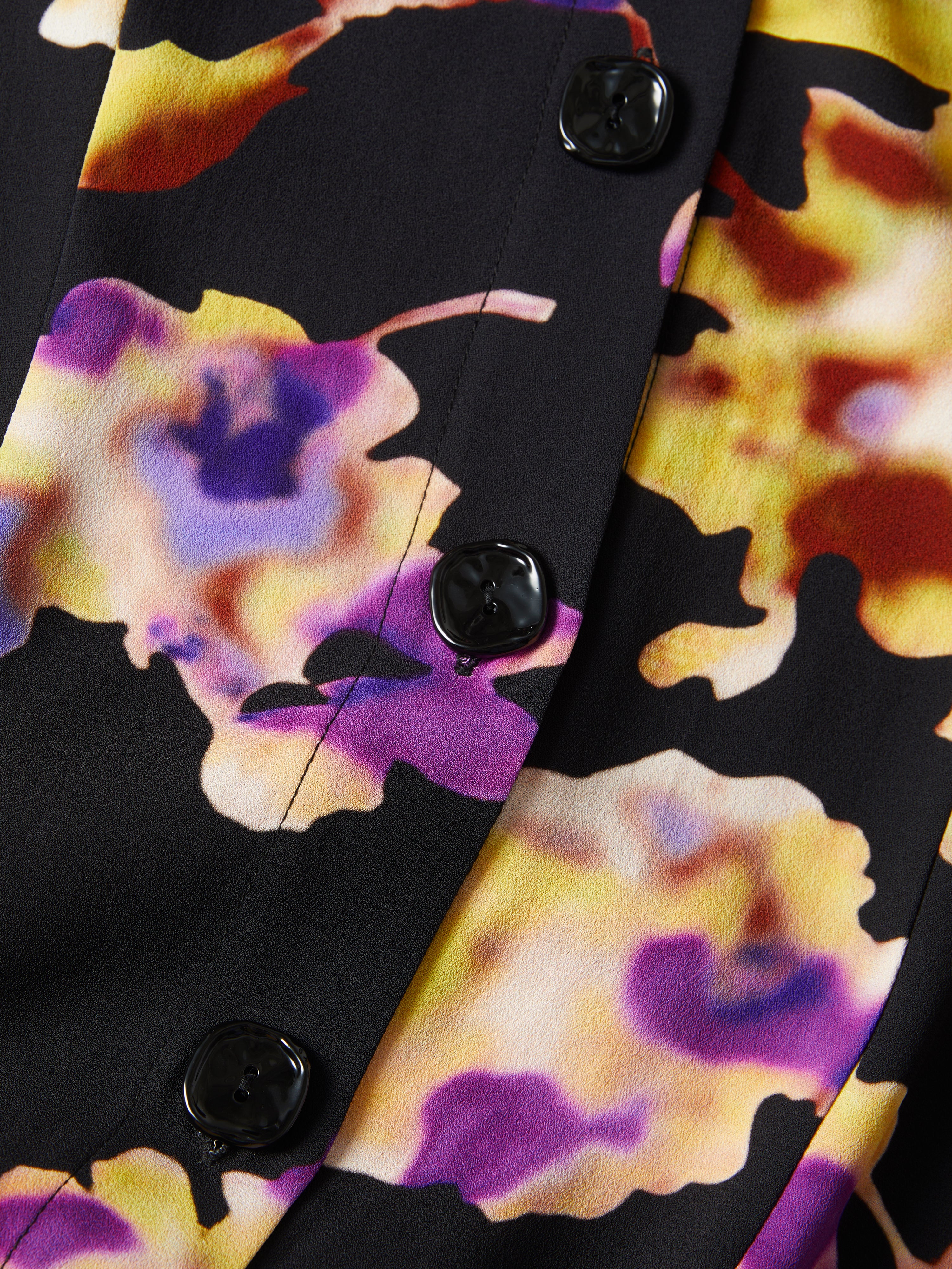 Haze Floral Crepe Dress | Purple - Image 7